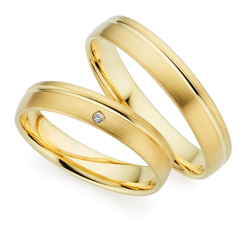 PHÖNIX Damen Trauring "Schmuck Partnerring Ehering Verlobungsring Freundschaftsring", 59, 0,01 SI = kleine Einschlüsse mit Brillant, Silber 925