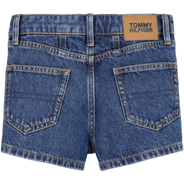 Tommy Hilfiger Shorts »GIRLFRIEND MID BLUE SHORTS«, mit Tommy Hilfger Logo- Badge online bestellen | BAUR