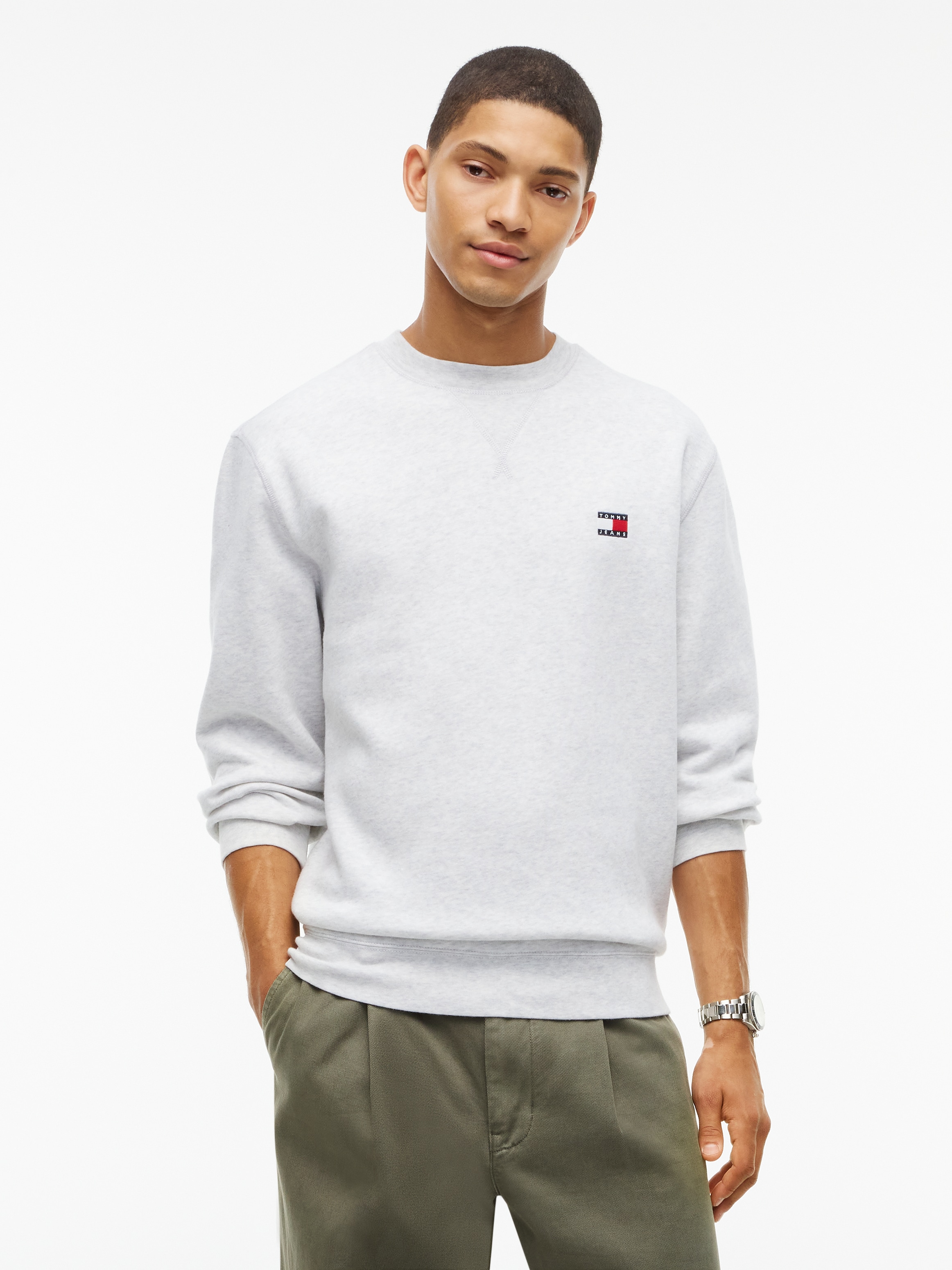 Tommy Jeans Sweatshirt "REGULAR BADGE CREW", Regular fit mit Rundhalsausschnitt
