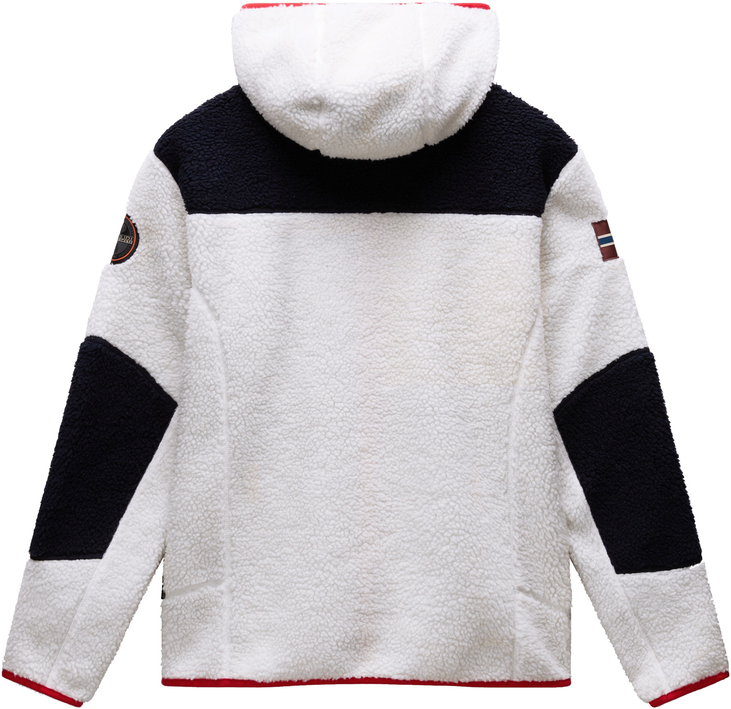 Napapijri Plüschjacke "YUPIK" mit Kapuze mit kontrastfarbenen Details günstig online kaufen