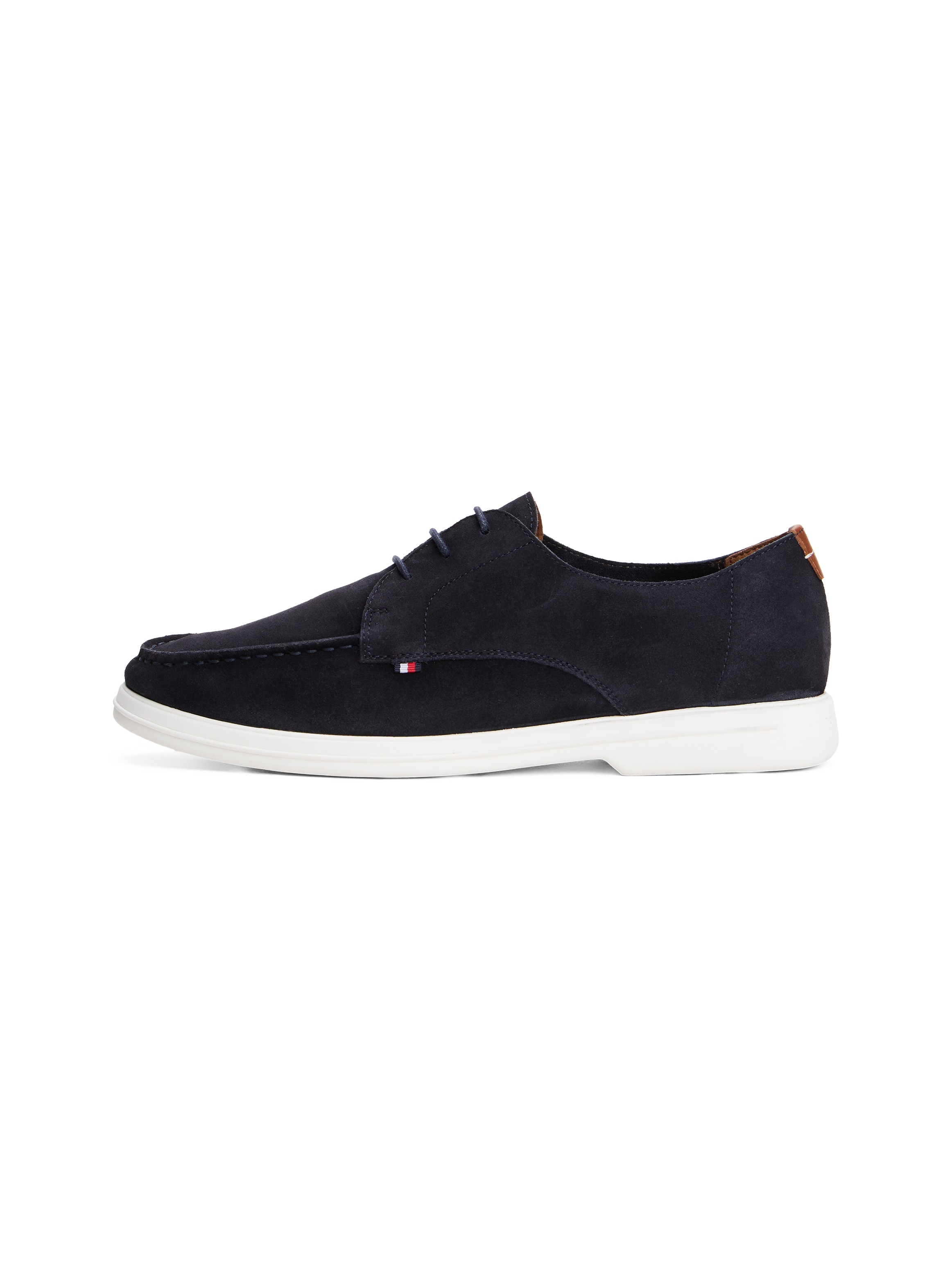 Tommy Hilfiger Schnürschuh »TOMMY HILFIGER SUEDE MOC T DERBY«, Schnürschuh, Halbschuh, Businesschuh mit Mokassin-Naht