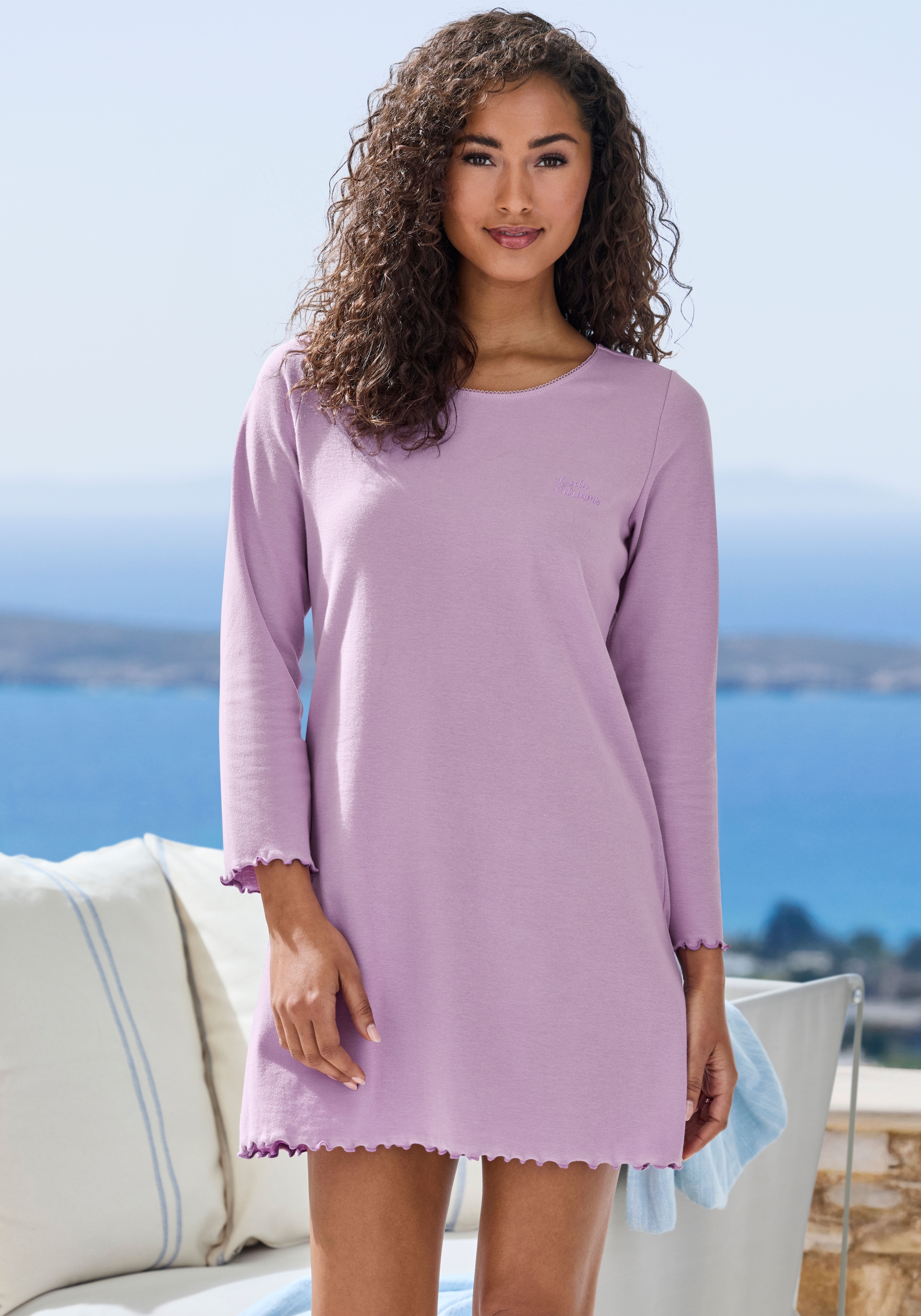 Vivance Dreams Nachthemd 1-teilig, 1 tlg. mit Babylock-Kanten günstig online kaufen