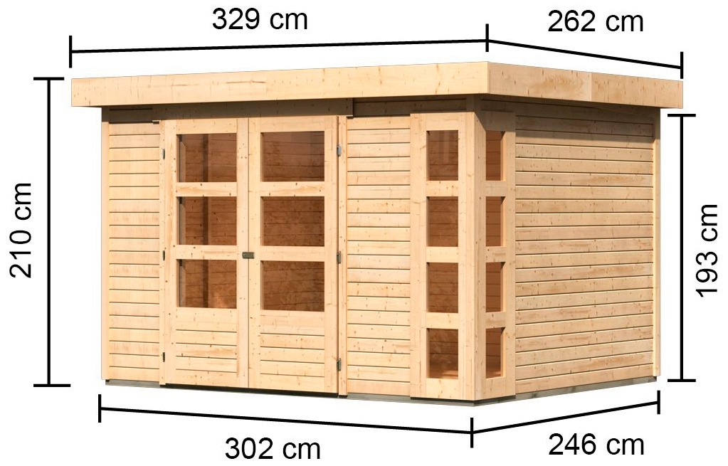 Karibu Gartenhaus »Nordsee 5«