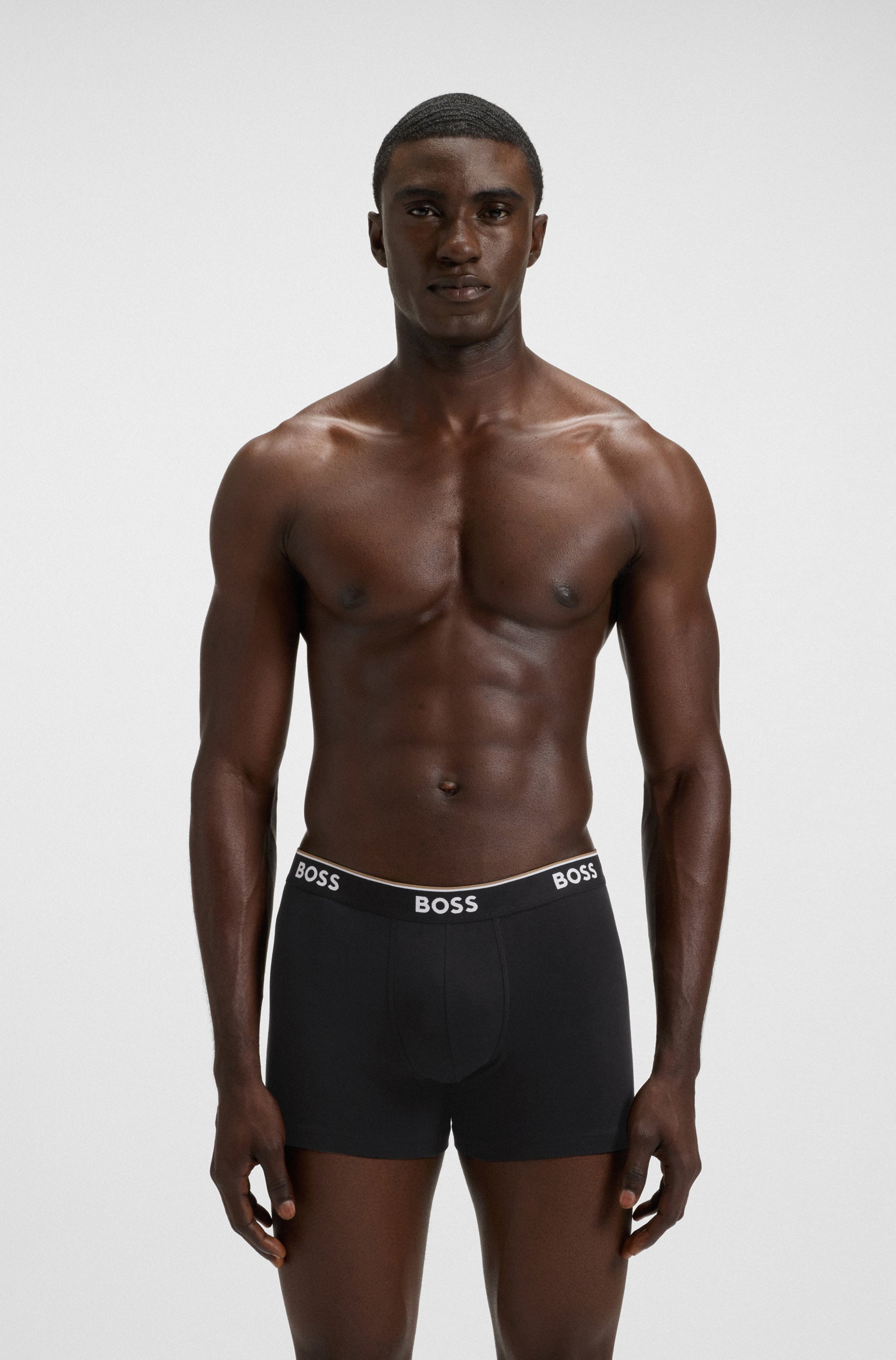 Thumbnail - BOSS Langer Boxer "Brief 3 PACK" mit farblich passendem Webbund