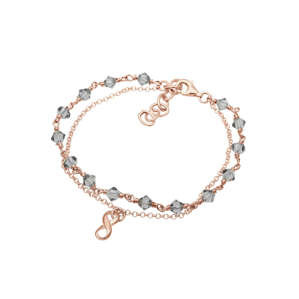 Elli Armband »Infinity Bead Kristalle 925 Silber«