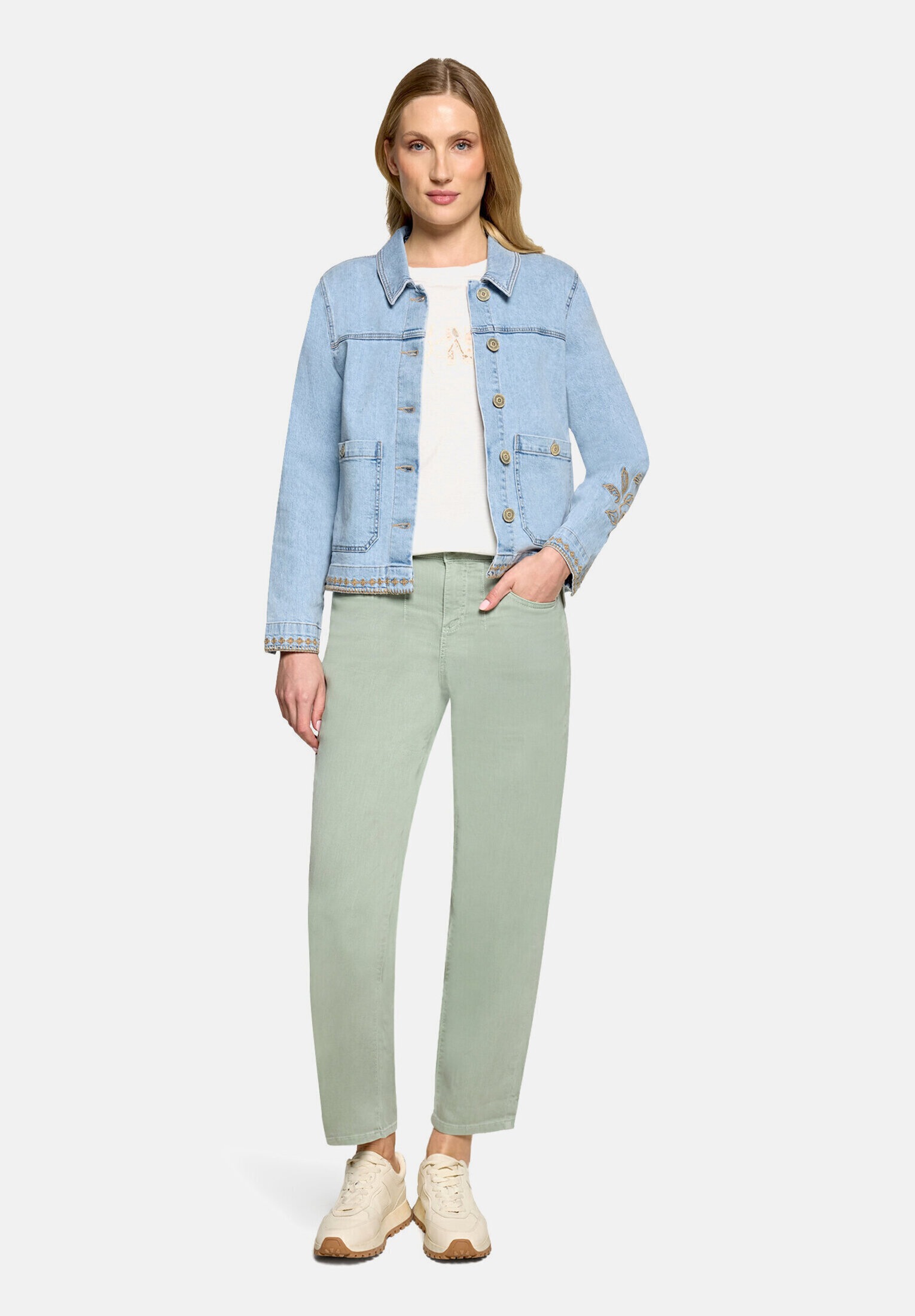 Cartoon Jackenblazer "Damen mit Stickerei"