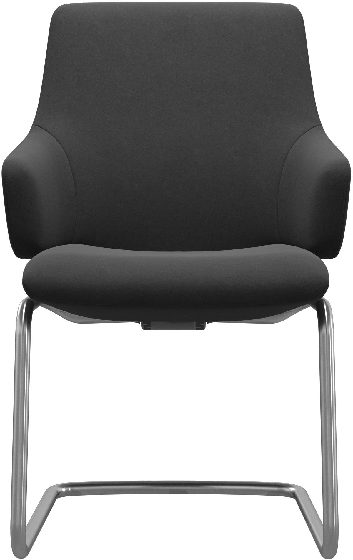 Stressless® Polsterstuhl »Laurel«, Microfaser DINAMICA, Low Back mit Armlehne, Größe L, mit Beinen aus Stahl in Chrom glänzend