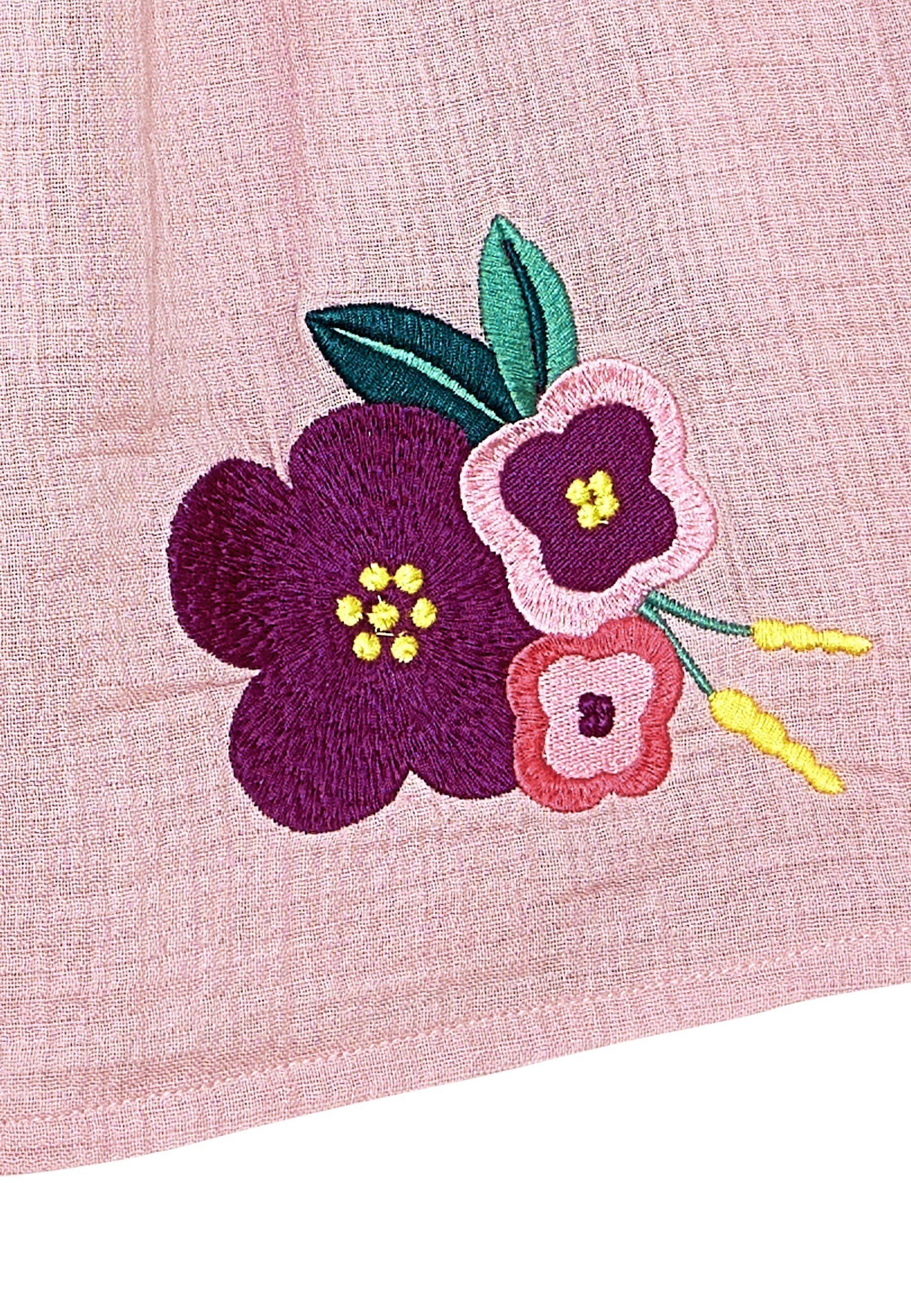 Denokids Shirtkleid »Flowers Muslin«, (2 tlg.), mit Blumenstickerei