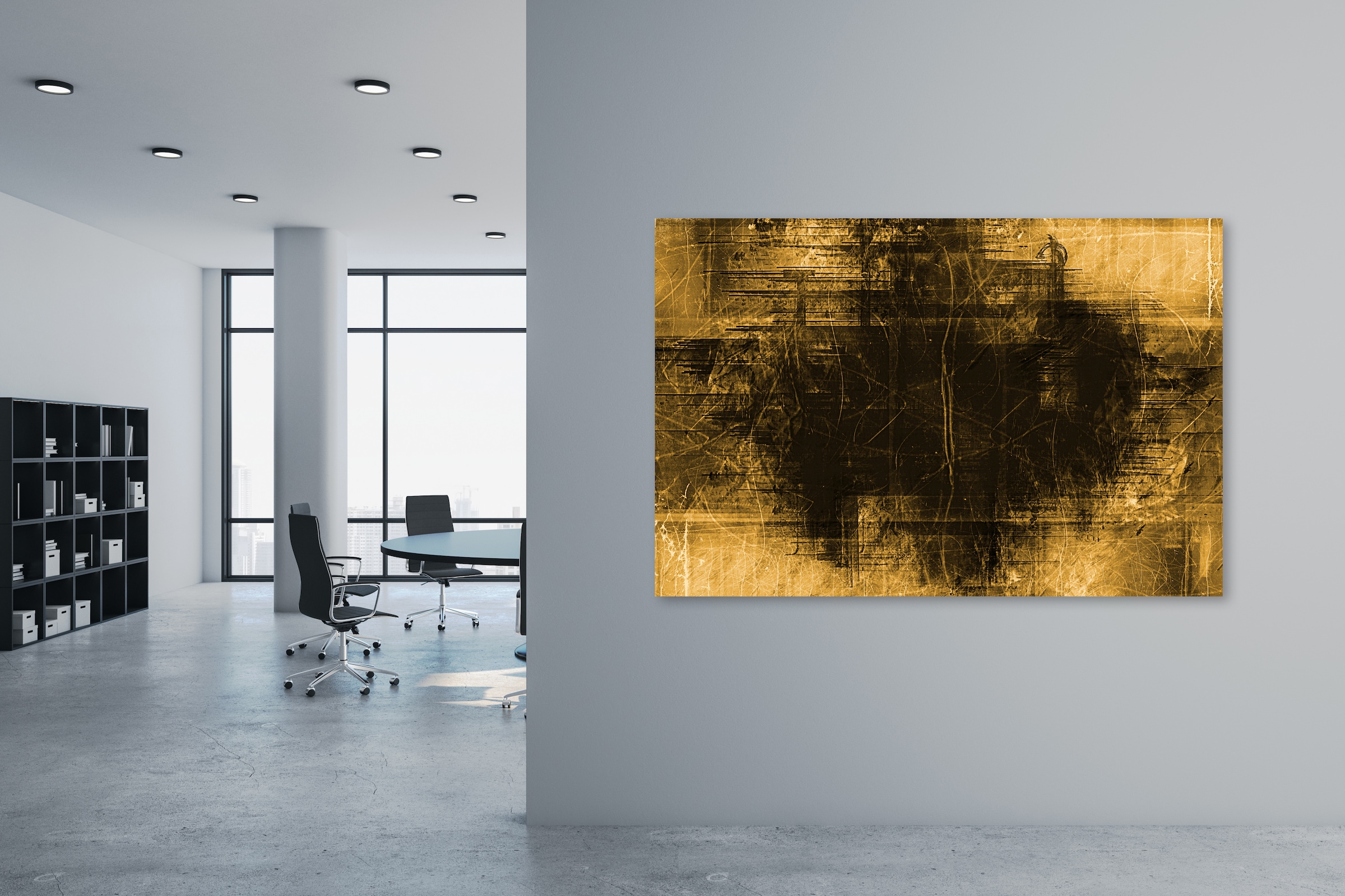 queence Leinwandbild "The Gold" Abstrakt 1 Stk. tlg. mit sehr guten Schalla günstig online kaufen