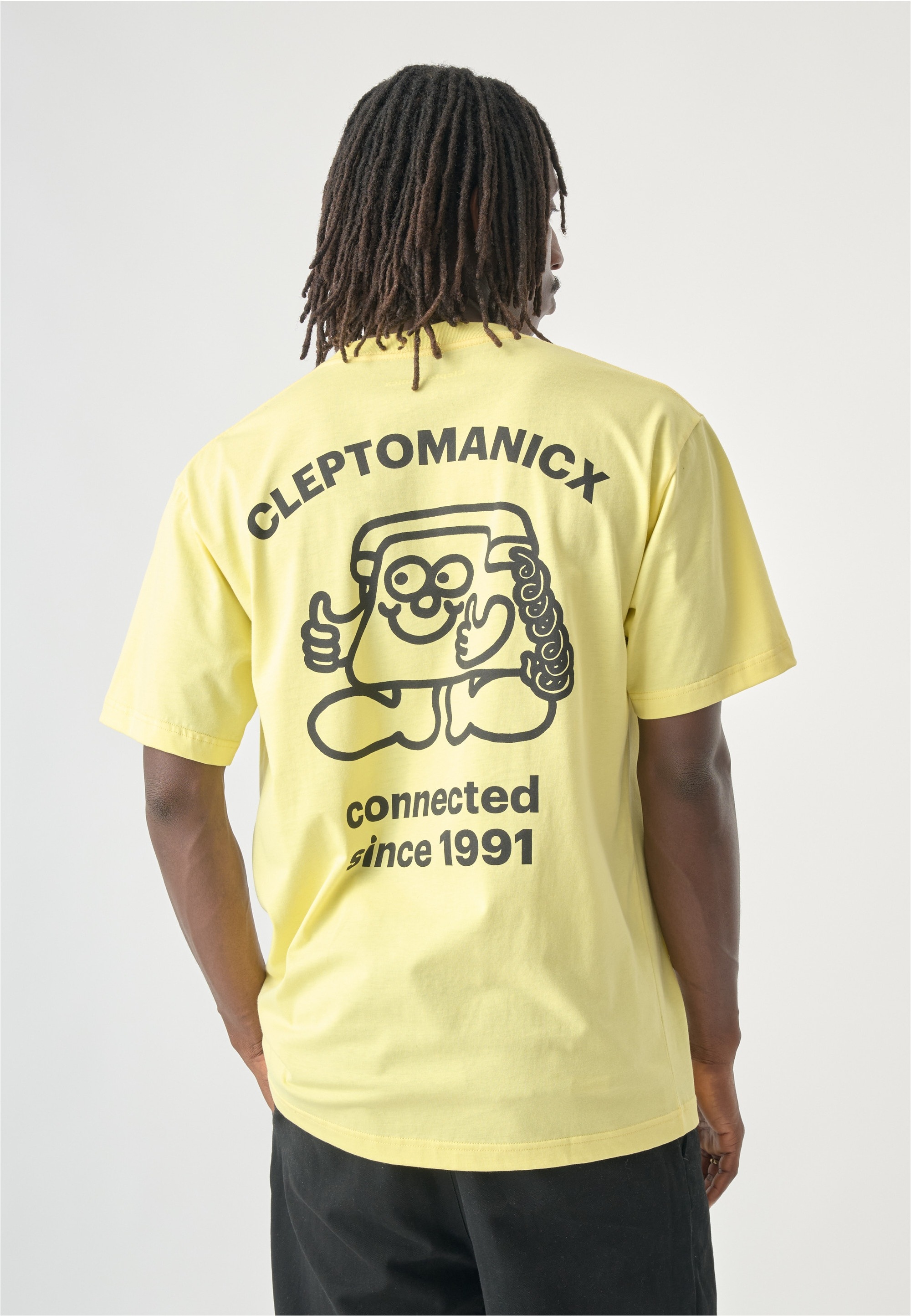 Cleptomanicx Connected T-Shirt Yellow M 3