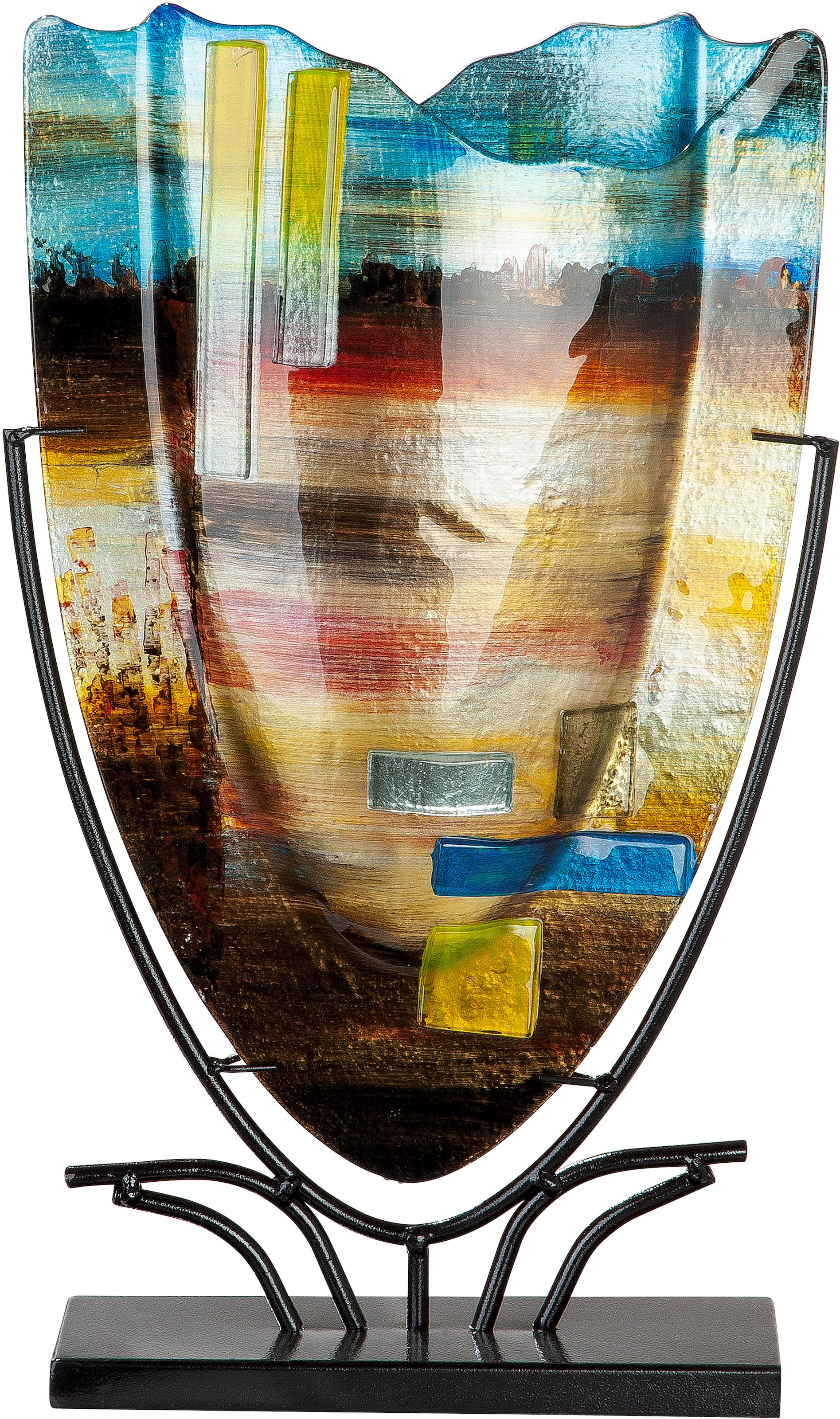 GILDE GLAS art Dekovase »Campo«, (1 St.), aus Glas, Höhe ca. 48 cm