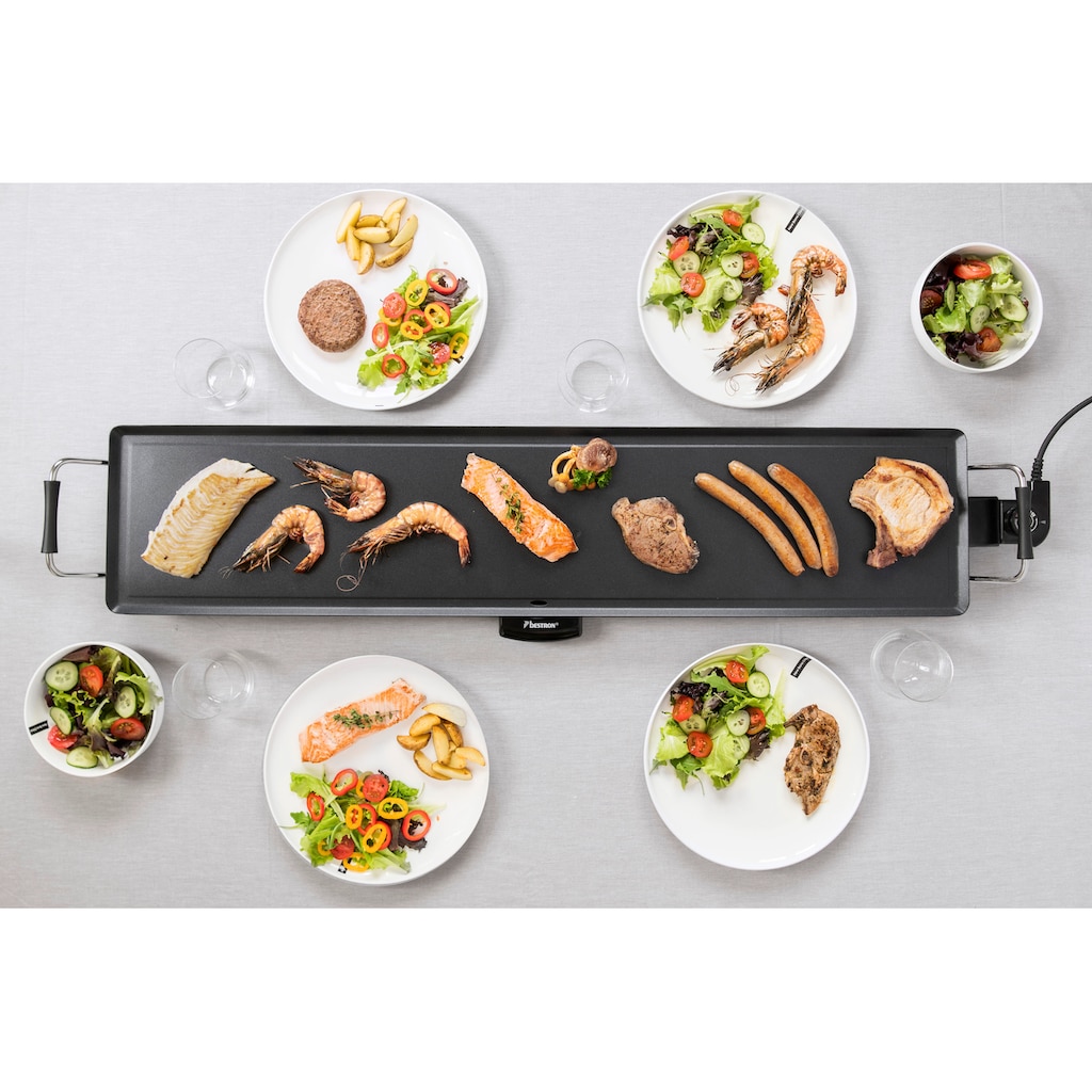 bestron Tischgrill »XXXL Plancha-/Teppanyaki-Grillplatte«, 2000 W