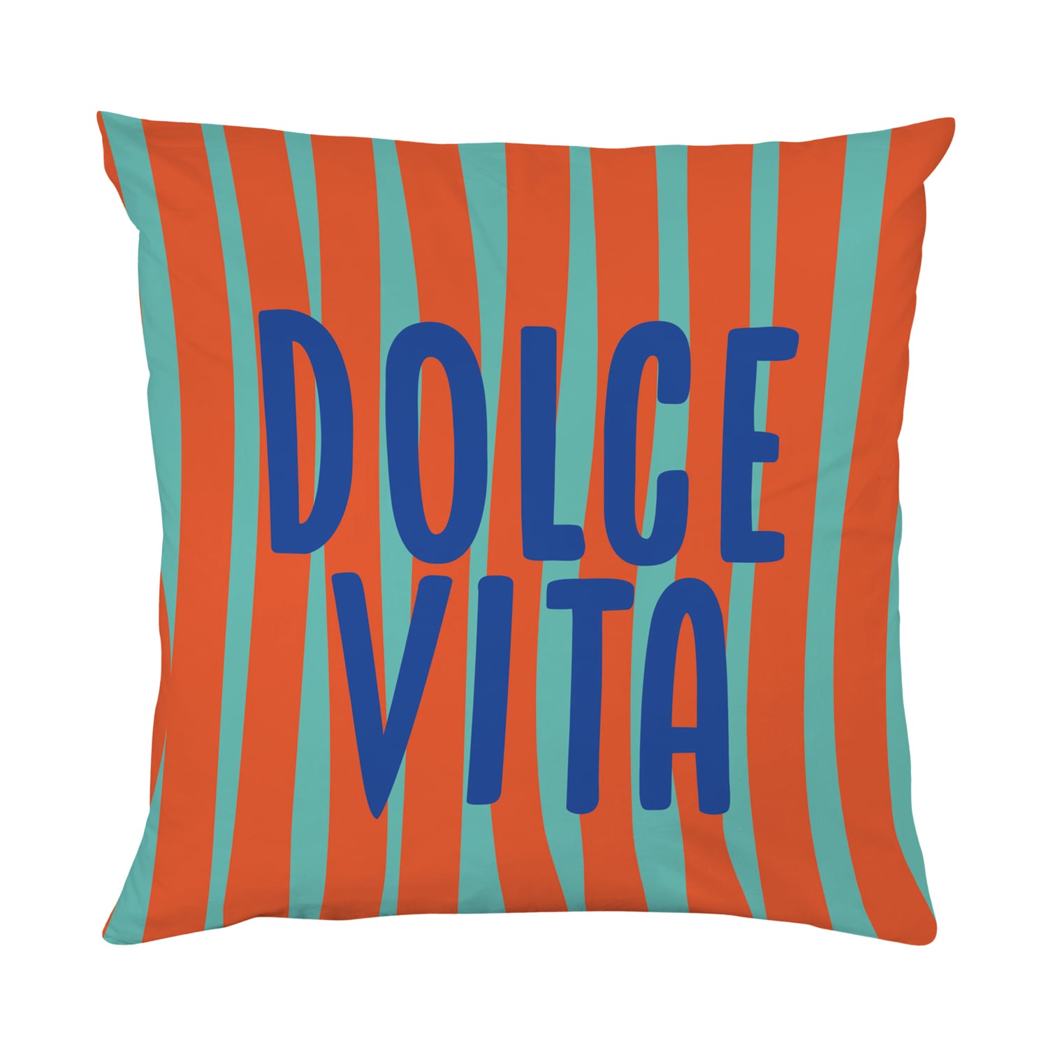 queence Dekokissen »Dolce Vita«, Beidseitig bedruckte Kissenhülle, Kissen 40x40cm, inkl. Reißverschluss