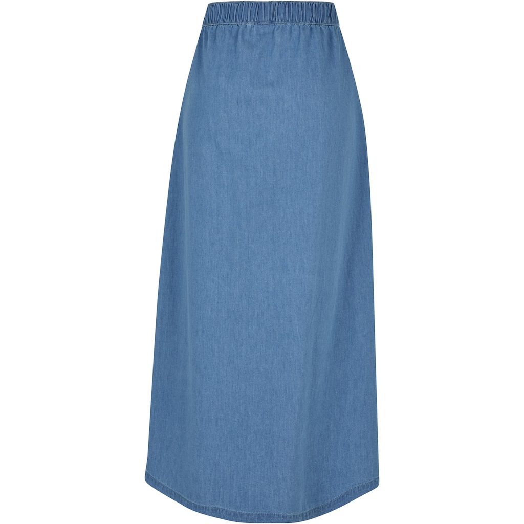 URBAN CLASSICS Sommerrock »Urban Classics Damen Ladies Long Wide Light Denim Skirt«, (1 tlg.)