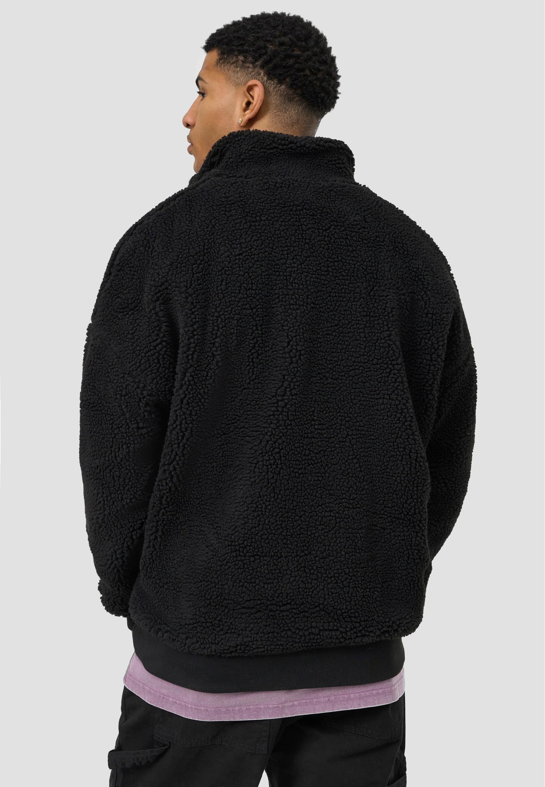 Karl Kani Rundhalspullover »Karl Kani Herren SMALL SIGNATURE TEDDY TROYER BLACK«, (1 tlg.)