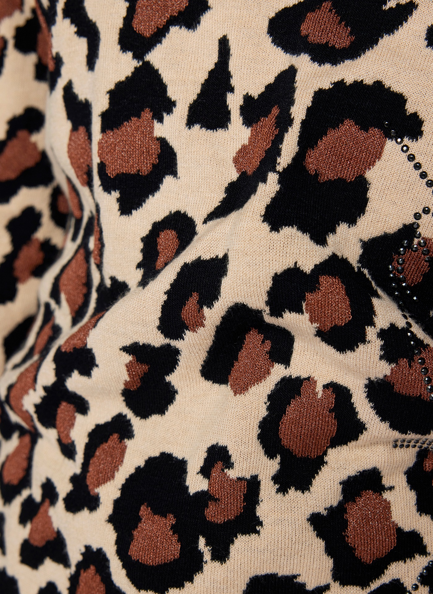 Rabe Strickpullover »Rabe Glamouröser Animal-Print Pullover mit Strassdetails«