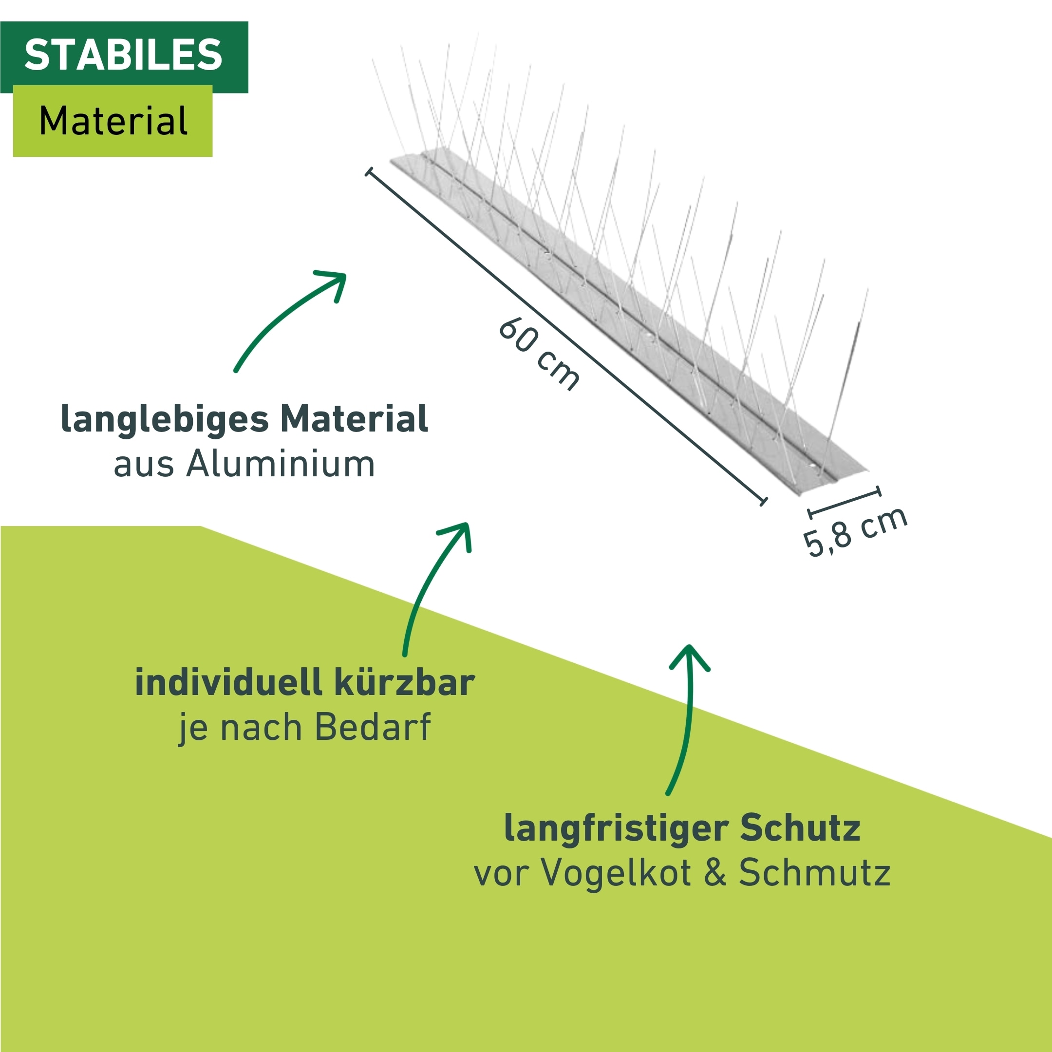 Windhager Taubenspikes »Classic, Tauben- und Vogelabwehr aus Edelstahl« Vogelabwehr und Taubenabwehr 60 x 5,8 cm