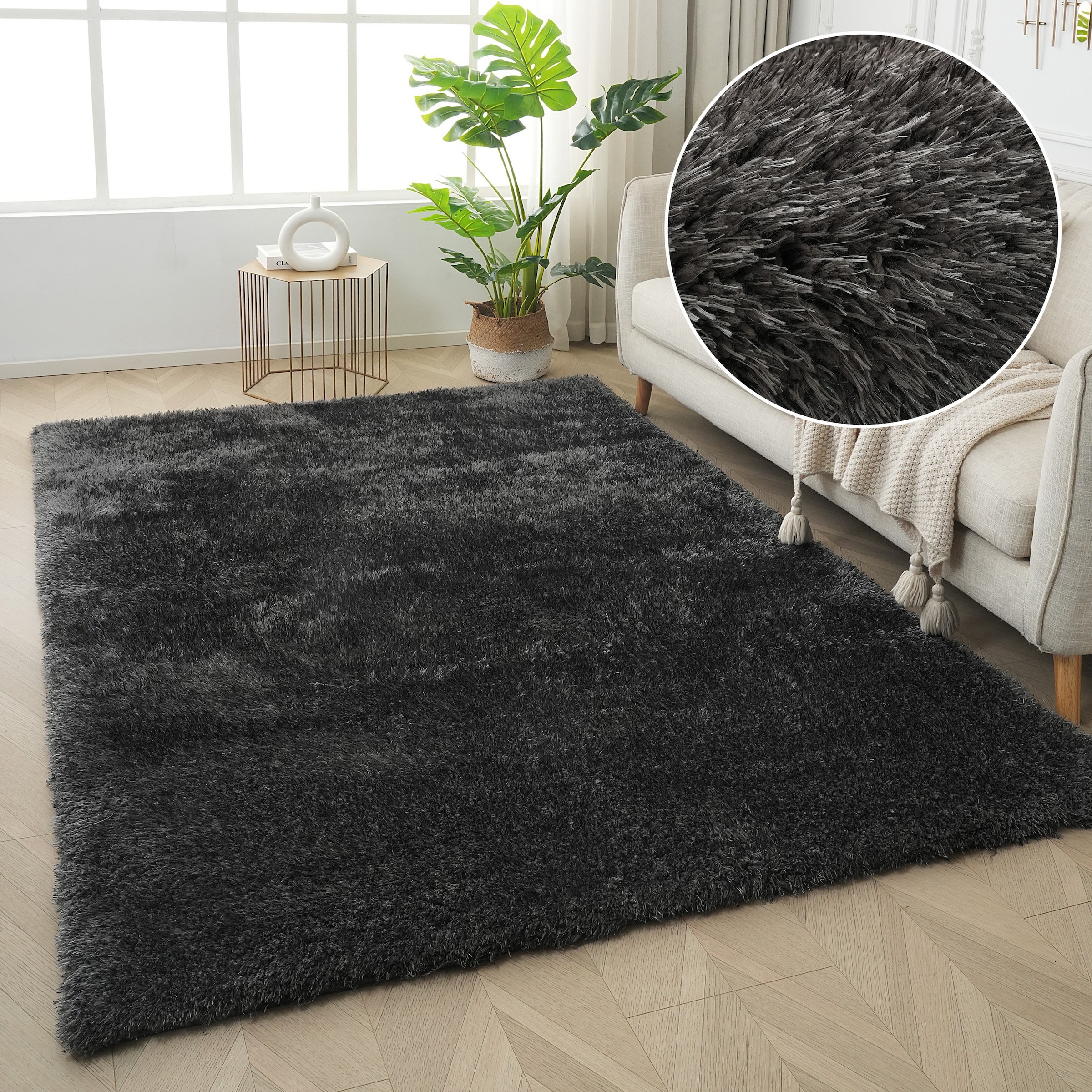 OTTO home Hochflor-Teppich "Micro Shaggy, aus weicher Mikrofaser" rechtecki günstig online kaufen