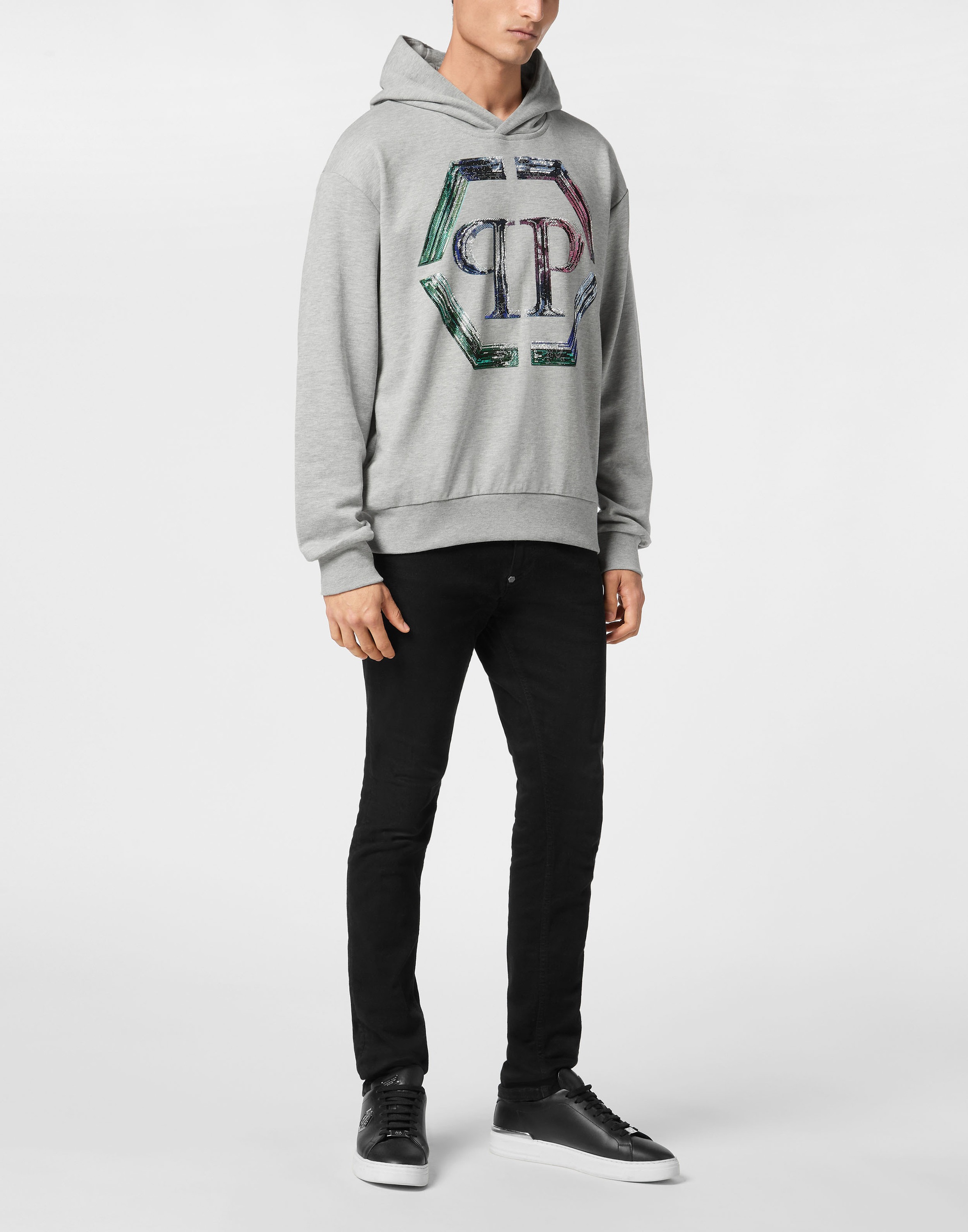 PHILIPP PLEIN Sweatshirt »Hexagon Mit Schmucksteinen«
