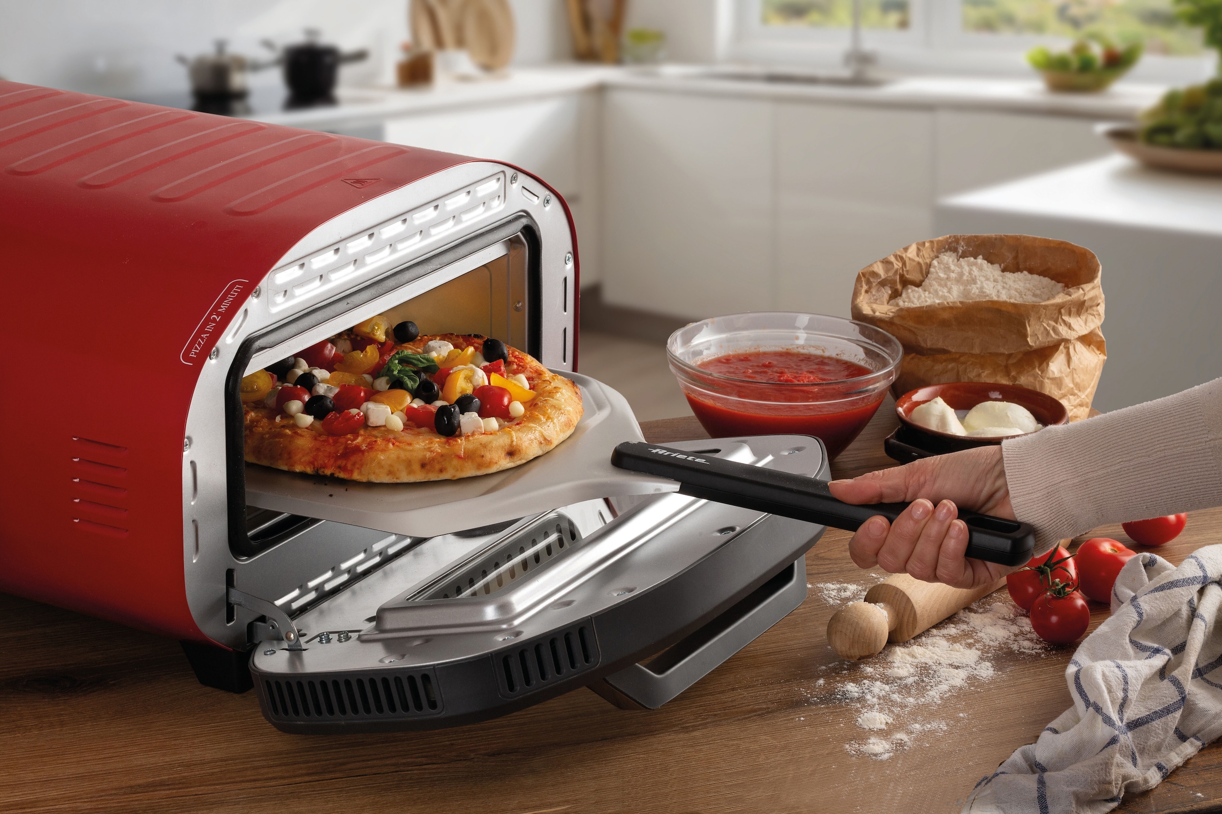 Ariete Pizzaofen »3901« bis 430°C, herausnehmbarer Pizzastein, inkl. Zubehör