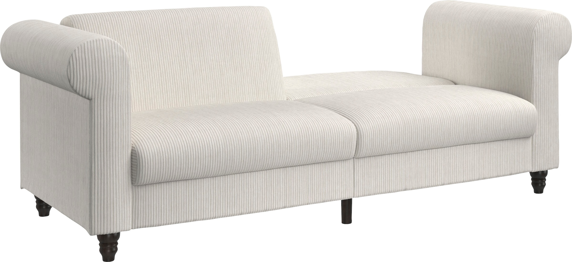 Dorel Home 3-Sitzer »Felix II, Schlafsofa 236cm, (Liegefläche 108x190cm), Rückenlehne«, 3-fach verstellbar, Sitzhöhe 46 cm, Cord