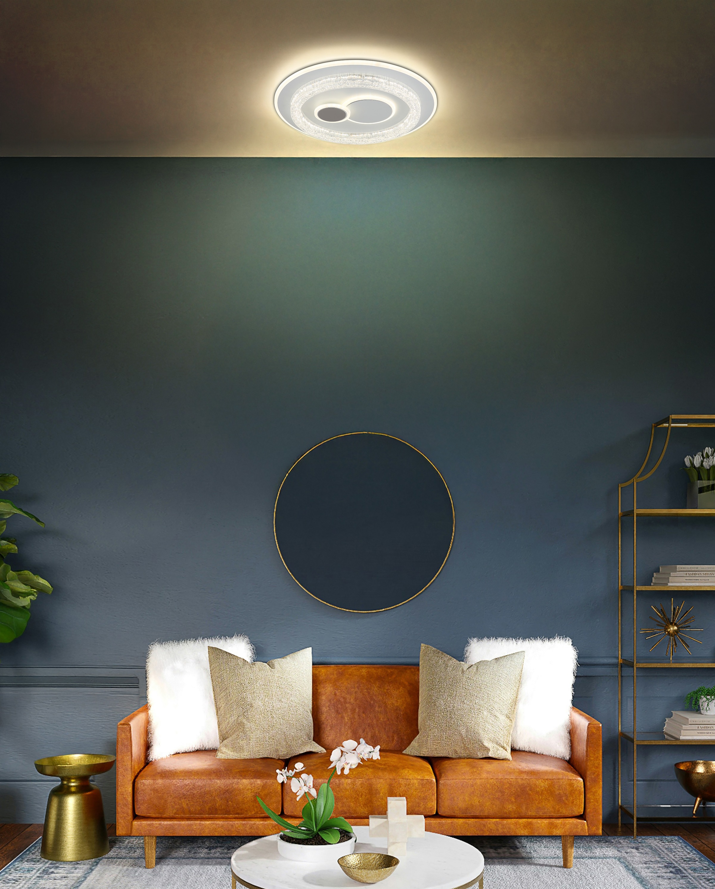 GLOBO LIGHTING Deckenleuchte »KRISWALL« LED-Modul 1 Stk. LED Deckenleuchte für Wohn- & Esszimmer weiß matt