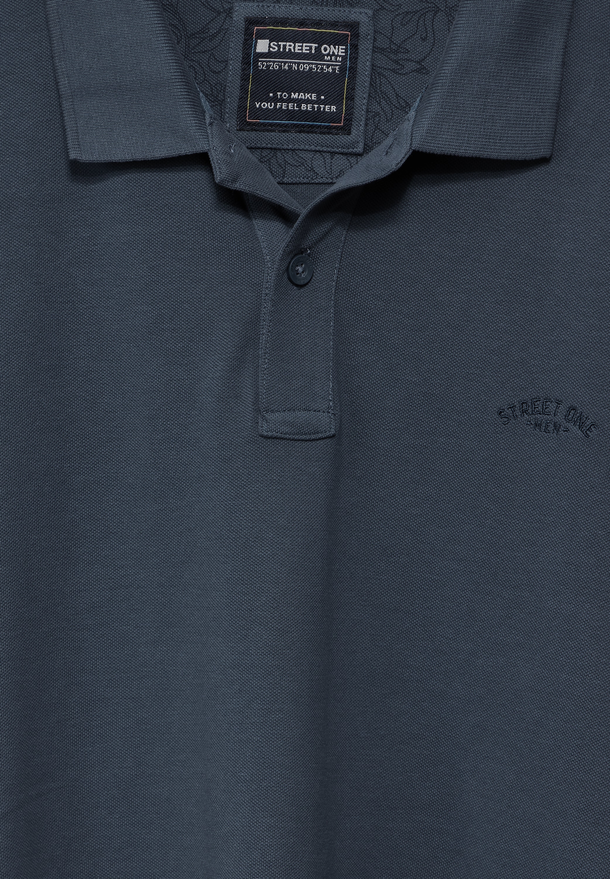 STREET ONE MEN Poloshirt, aus reiner Baumwolle