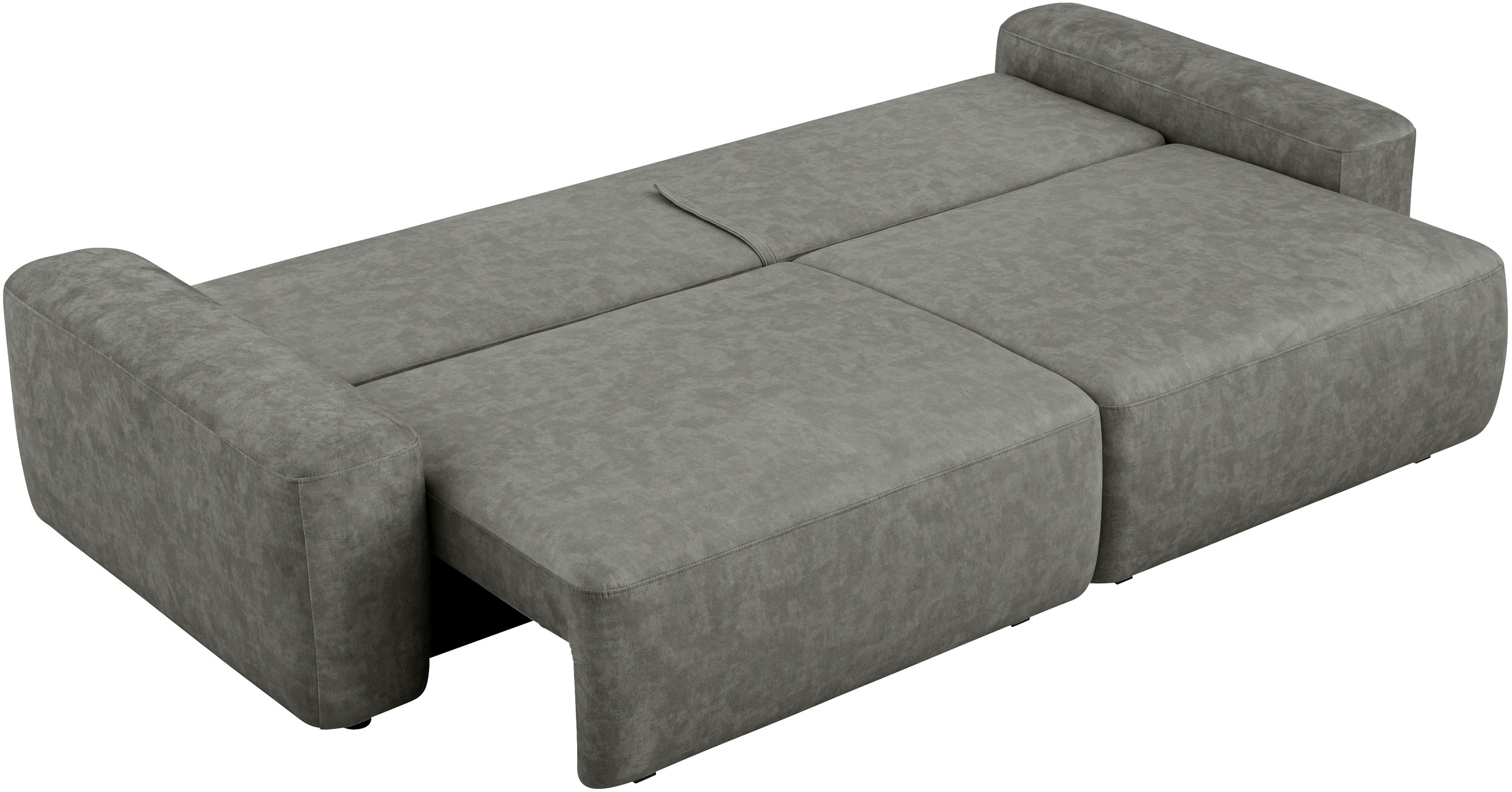 INOSIGN 3-Sitzer »TORGE (257cm), Sofa,Schlafsofa in Cord, Samtvelours, Struktur fein«, rundes Design, Schlaffunktion u. Bettkasten, Liegefläche: 135/200 cm