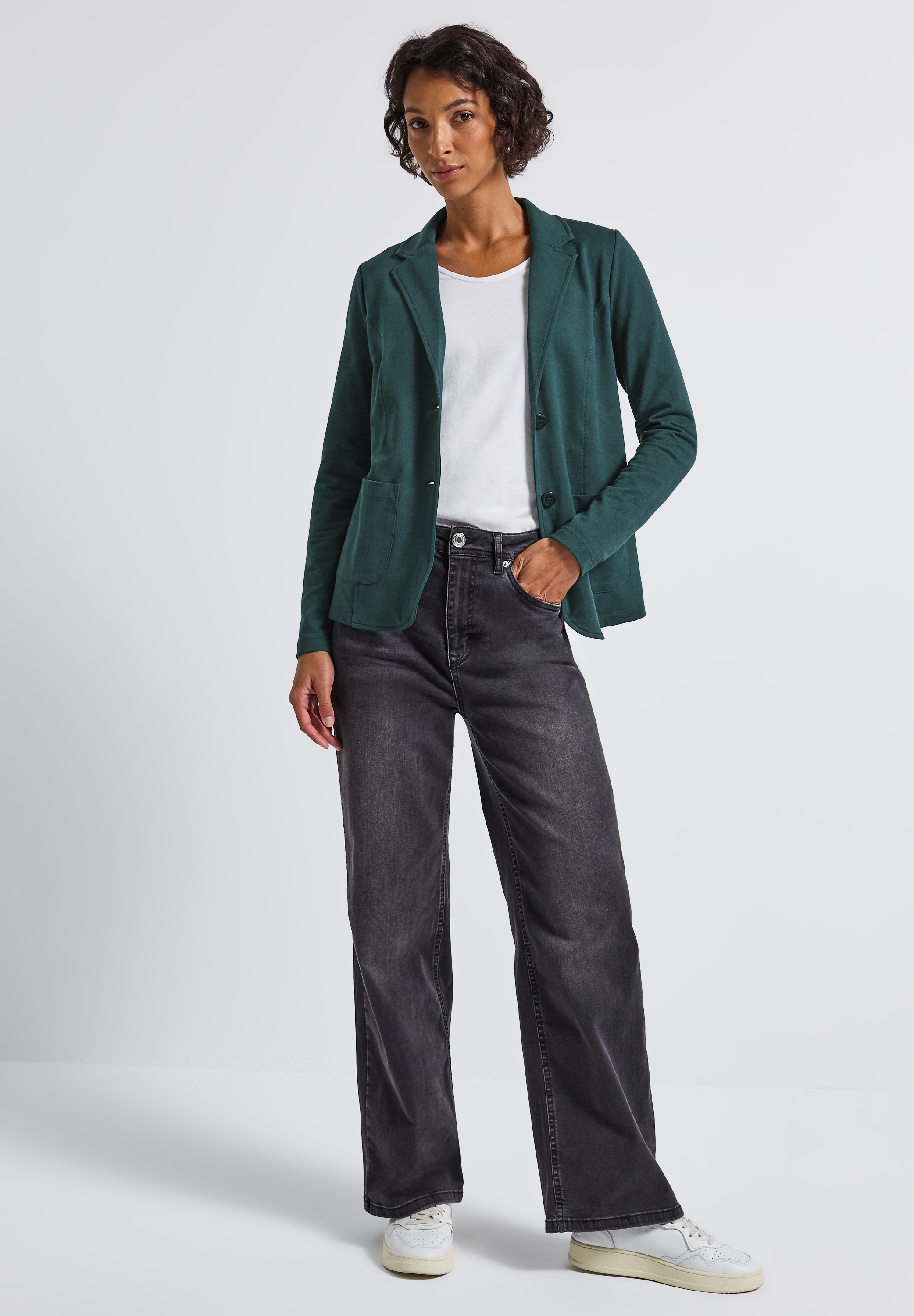 STREET ONE Kurzblazer, aus Baumwolle mit Stretchanteil