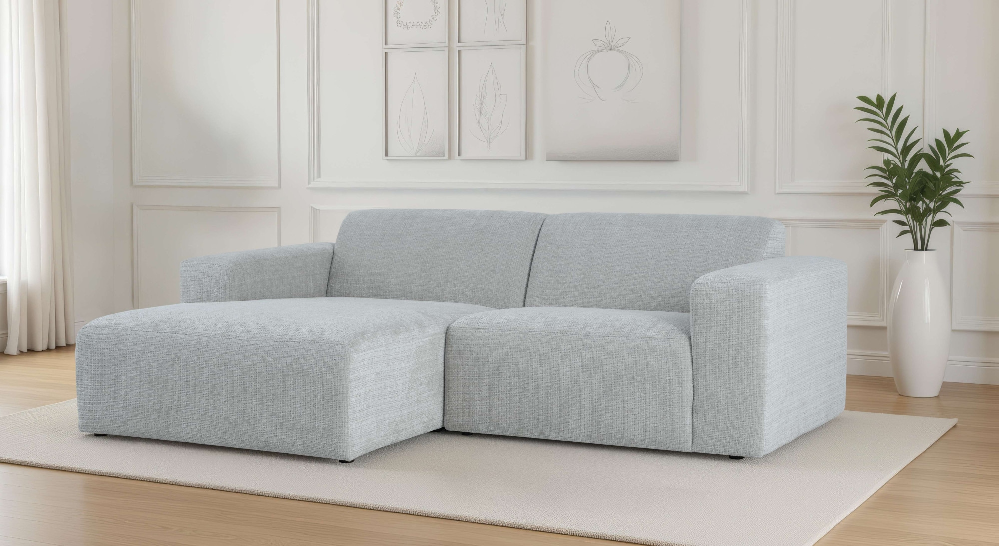 OTTO home Ecksofa "Koa, 228 cm, L-Form, Modulsofa in Cord, Chenille, Strukt günstig online kaufen