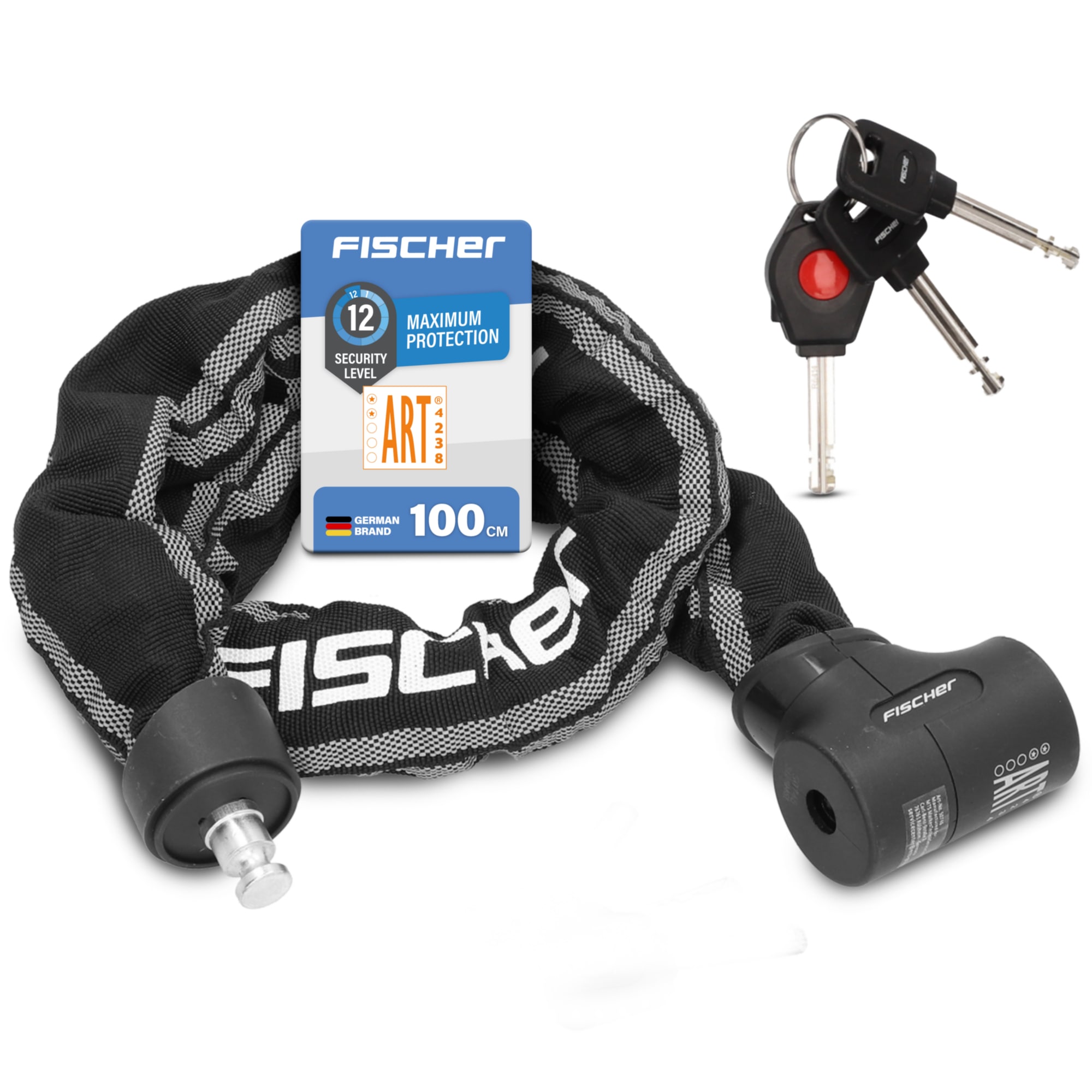 FISCHER Fahrrad Kettenschloss »PROTEC PLUS+ CK100«