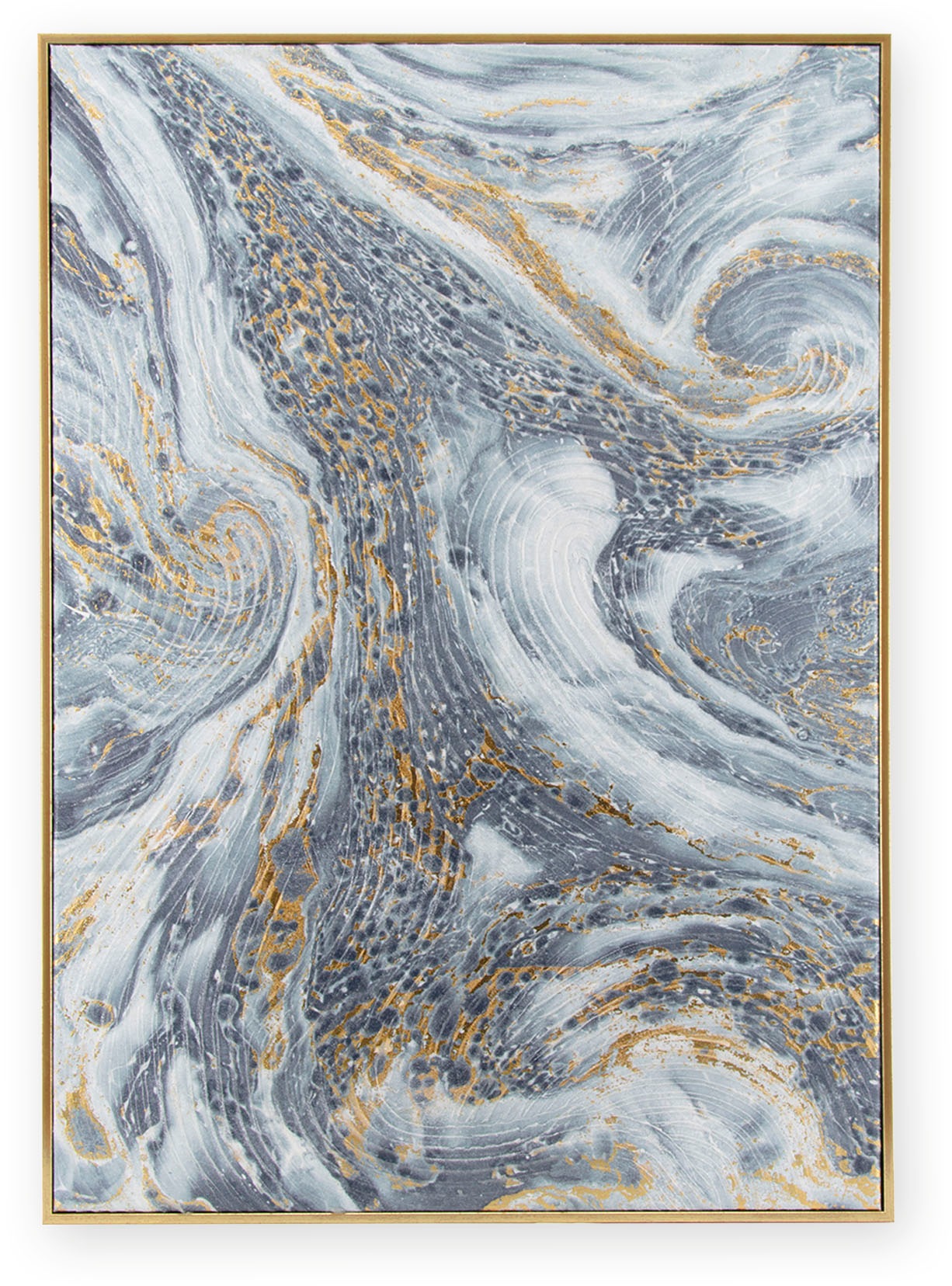 Art for the home Leinwandbild »Luxus Marmor« 1 Stk. tlg. Handgemalt Wandbild Gold Metallic 50x70cm