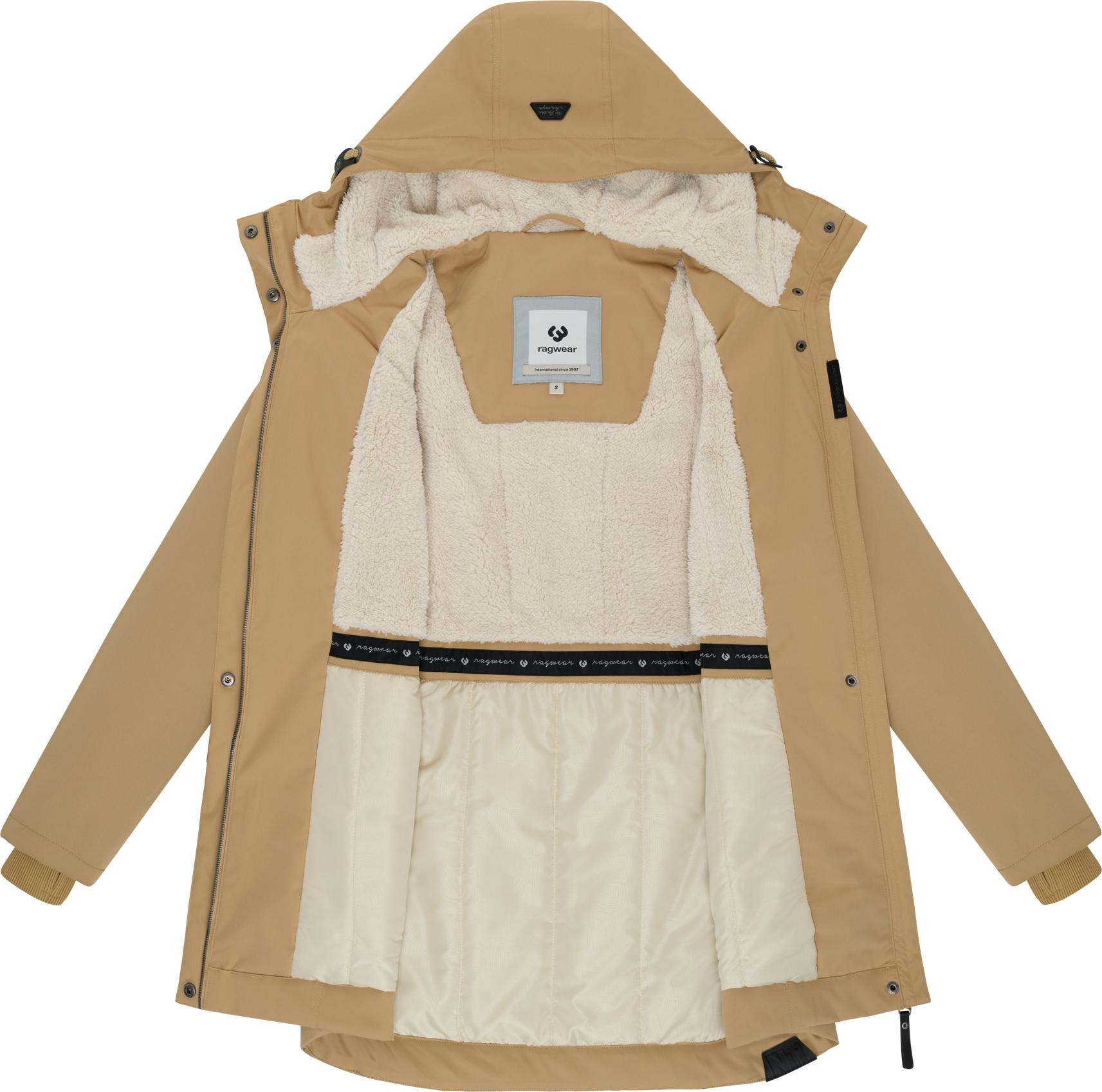 Ragwear Kurzmantel »Ellsa YOUMODO«, Winterparka mit auffälligen Taillenzugkordeln und Kapuze