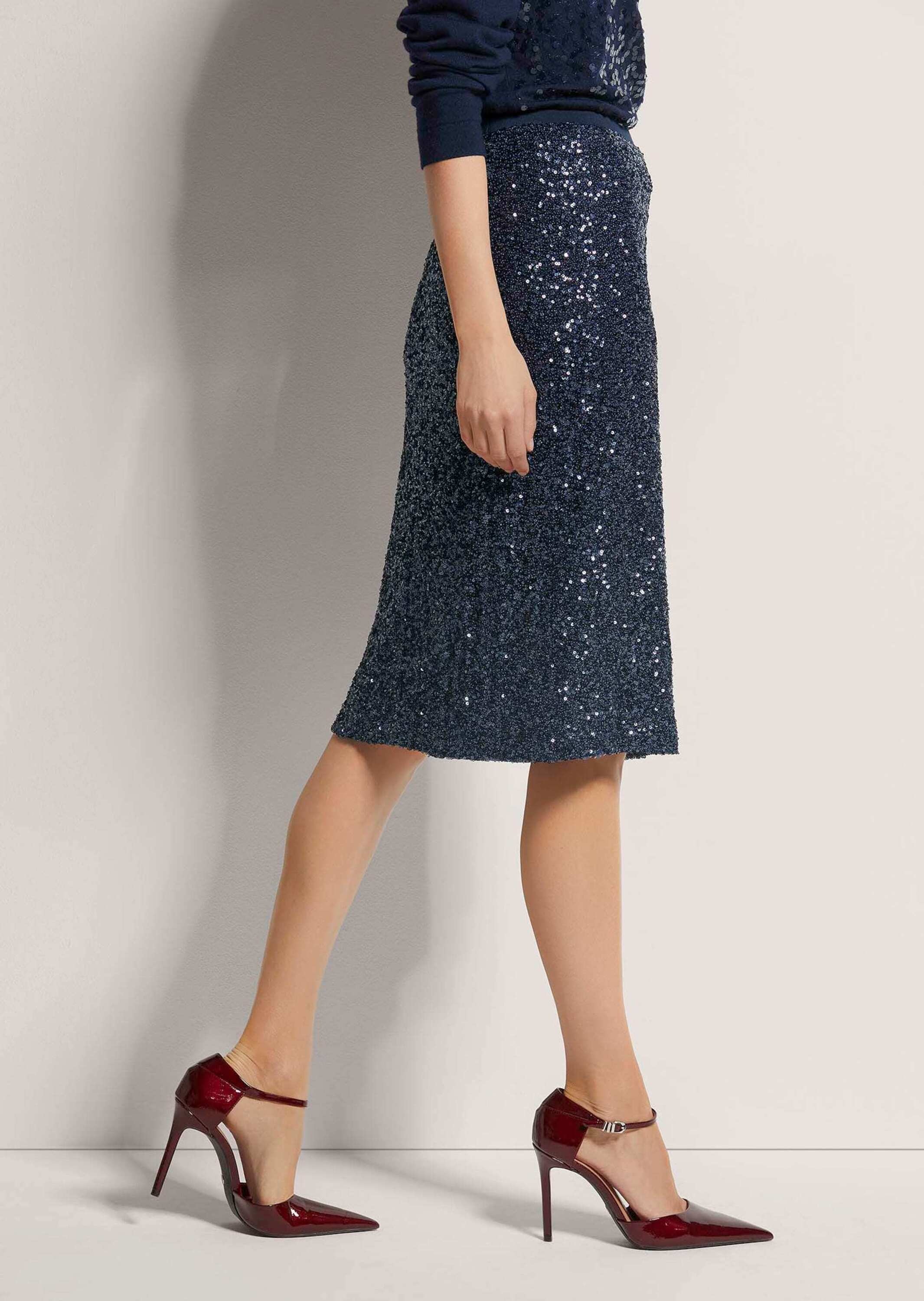 MADELEINE Sommerrock »Paillettenrock Schlanker Pencil-Skirt mit Wendepailletten«