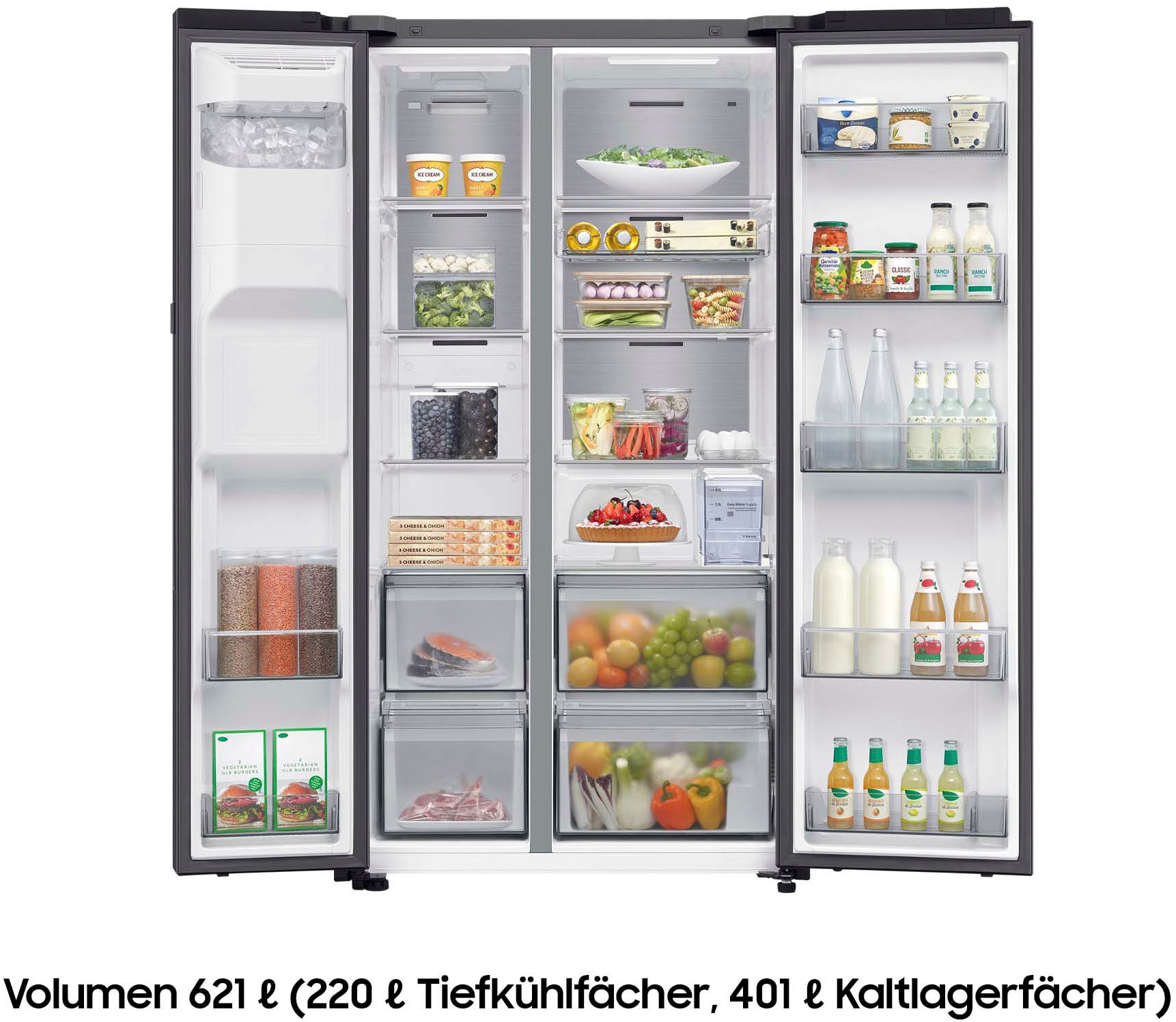 Samsung Side-by-Side RS94F »RS90F65EDF«, Separate Temperaturregelung für Kühl- und Gefrierbereich