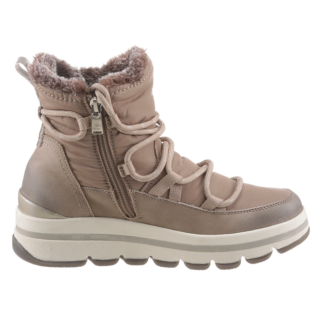 TOM TAILOR Winterboots, mit Fellimitat-Kragen