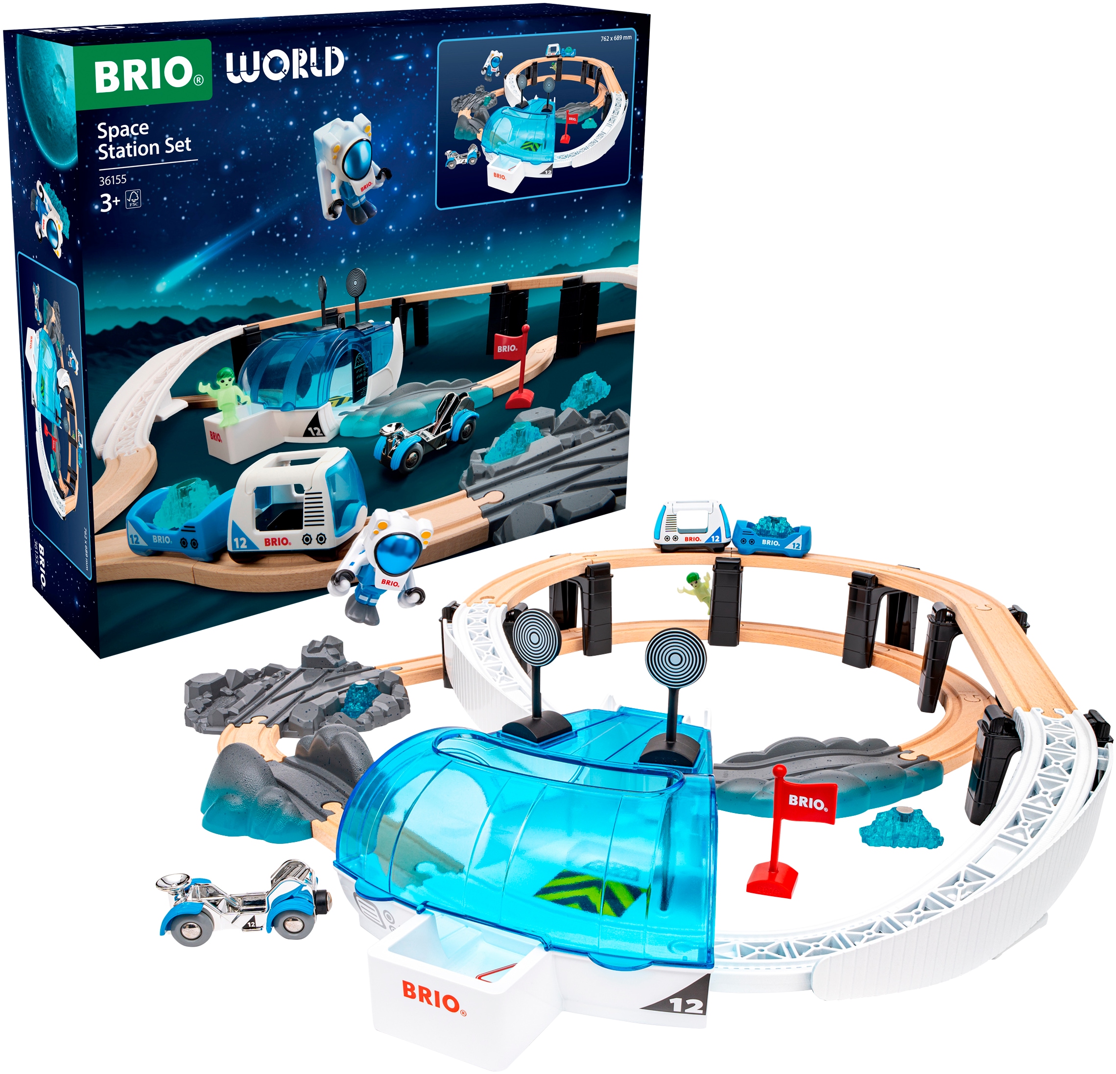 BRIO® Spielwelt »BRIO World - Großes Weltraumstations-Set (36155)«