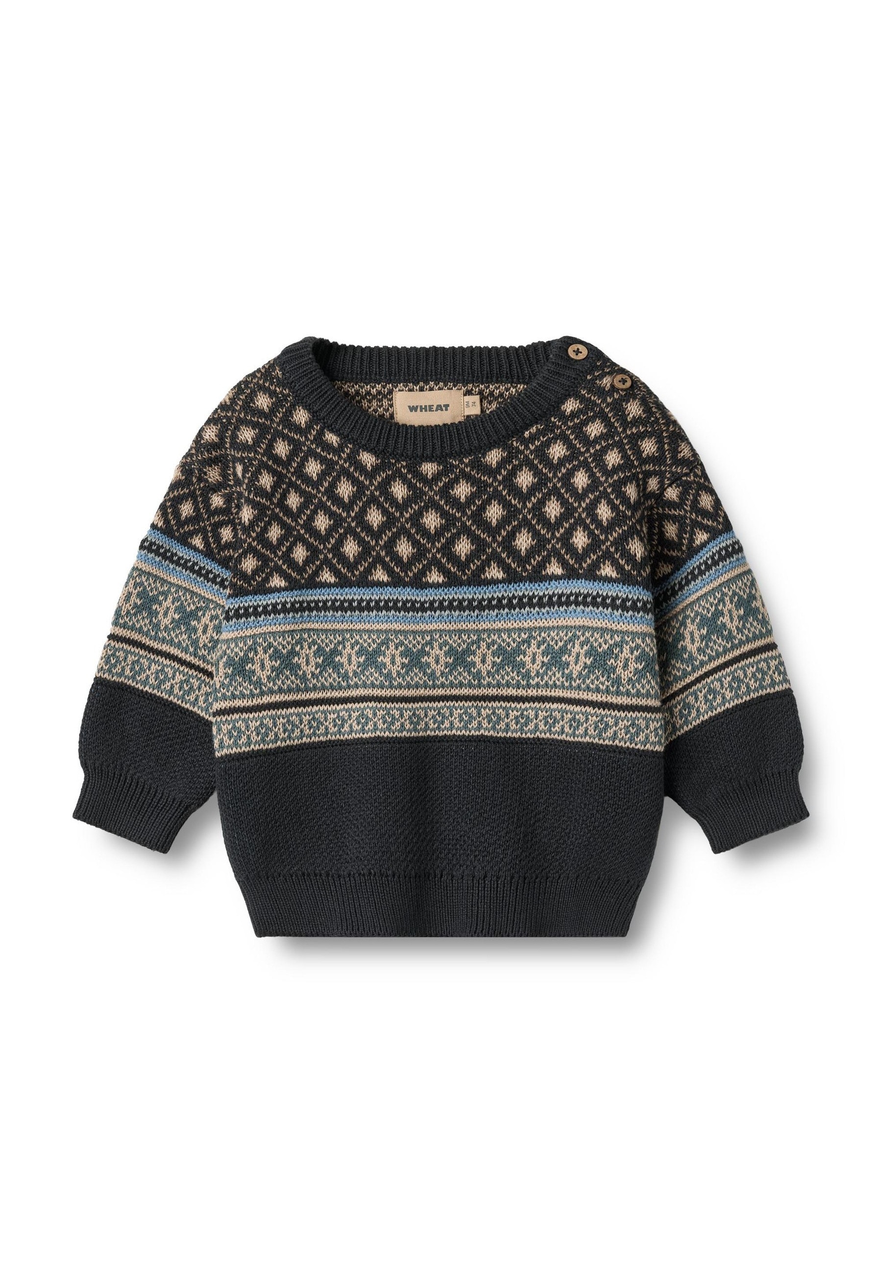 WHEAT Rundhalspullover "WHEAT Jaquard Pullover Julius" 1