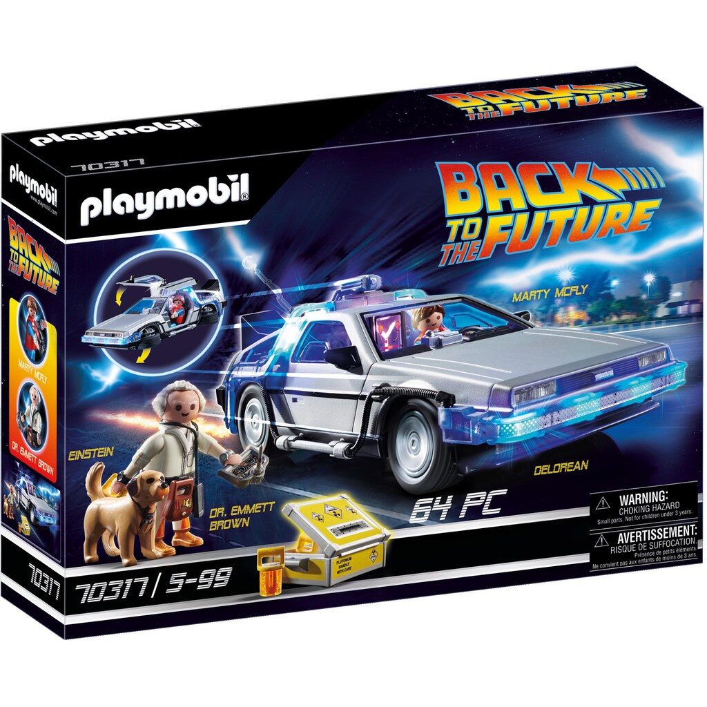 Playmobil® Konstruktions-Spielset »Back to the Future DeLorean (70317), Back to the Future«, (64 St.)