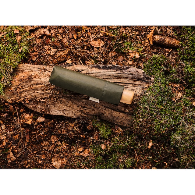 doppler® Taschenregenschirm »nature Mini, deep olive«, aus recyceltem  Material mit Griff aus FSC®- schützt Wald - weltweit bestellen | BAUR