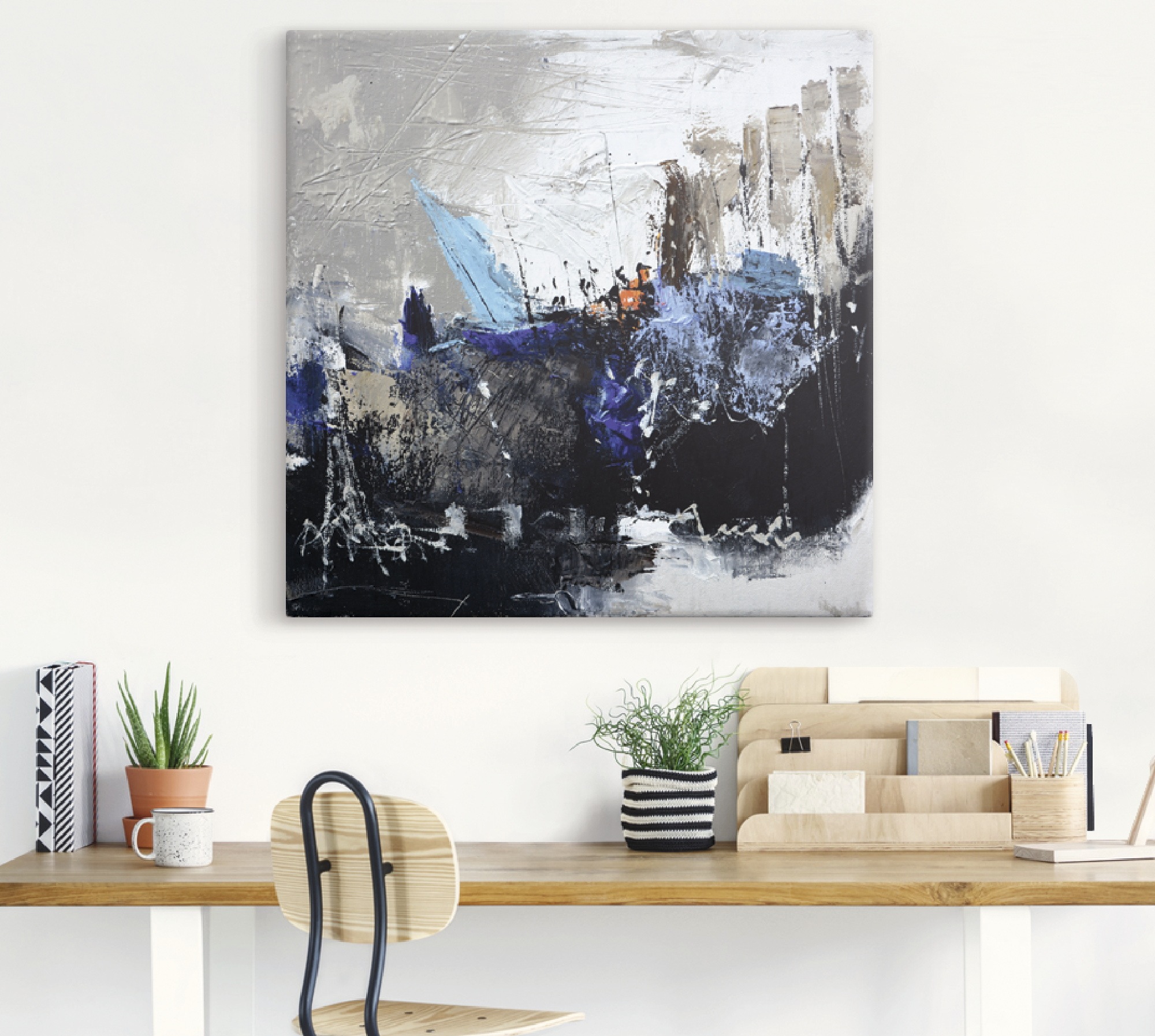 Artland "Abstrakt II" Gegenstandslos 1 Stk. tlg. auf Holzrahmen gespannt günstig online kaufen