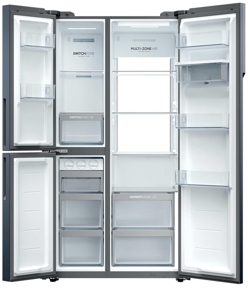 Haier Multi Door SBS 3D »HSPR79F18DWMB« 177,5 cm hoch 90,5 cm breit Humidity Zone: Obst, Gemüse und Salat 2x länger frisch halten