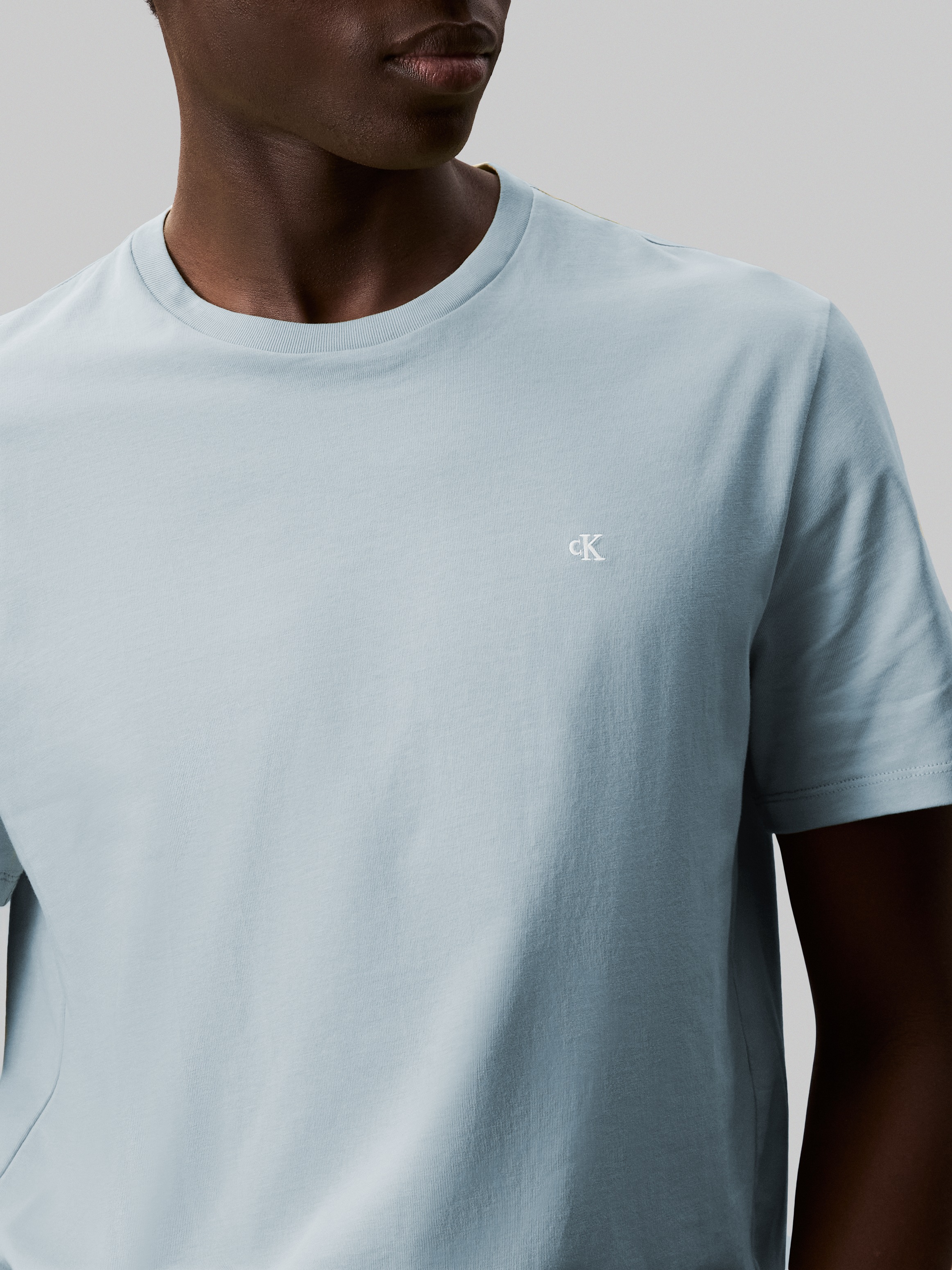 Calvin Klein Jeans T-Shirt »SS SMOOTH CTTN SOLID CREWNK TEE«, mit Logo
