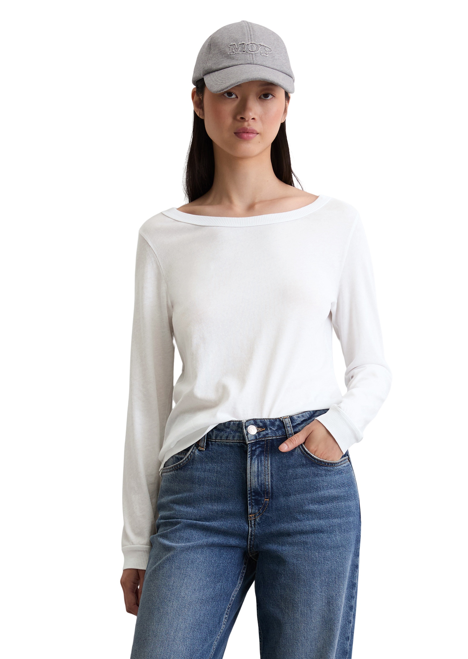 Marc OPolo Langarmshirt "aus Organic Cotton" günstig online kaufen