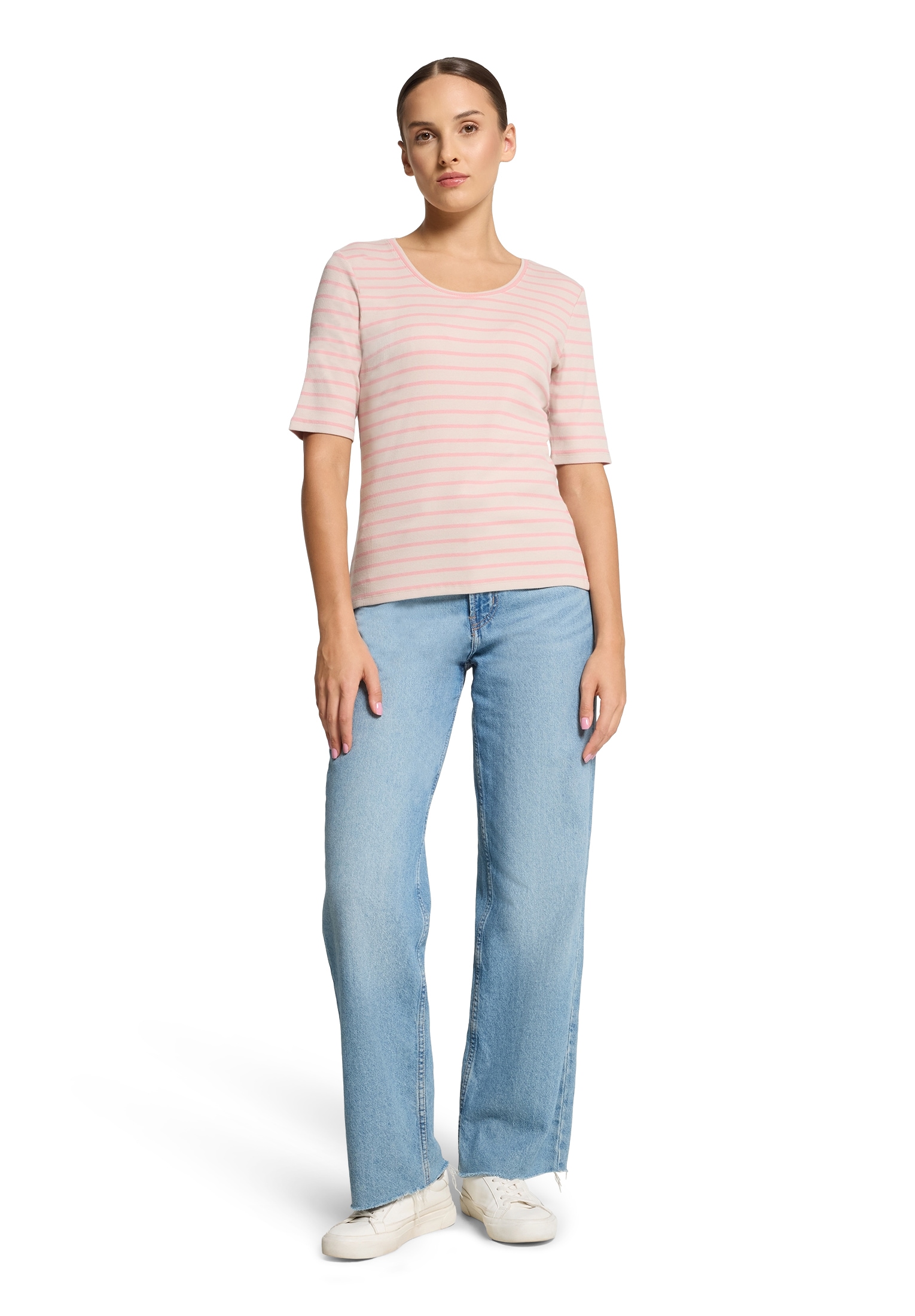 Betty Barclay Kurzarmshirt »Betty Barclay Damen Basic Shirt mit Rippenstruktur«, (1 tlg.), Material