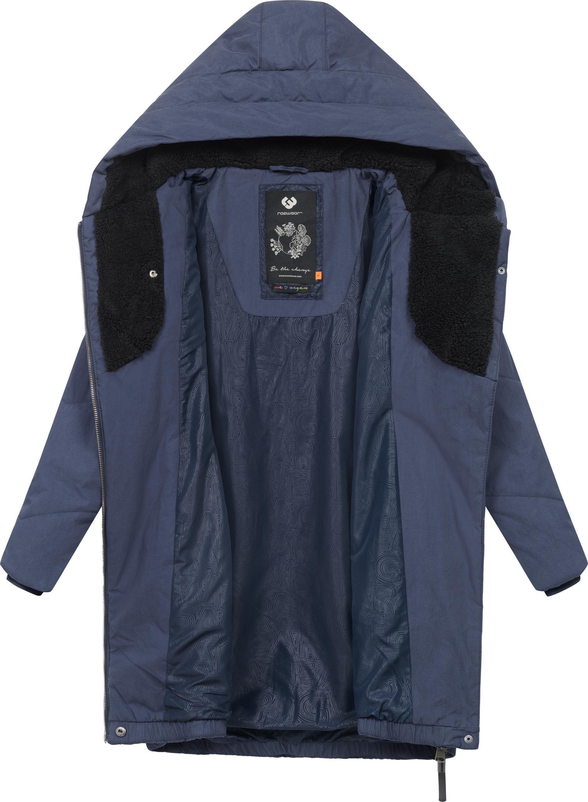 Ragwear Wintermantel »Gordon Long«, gesteppter Winterparka mit asymmetrischem Kragen