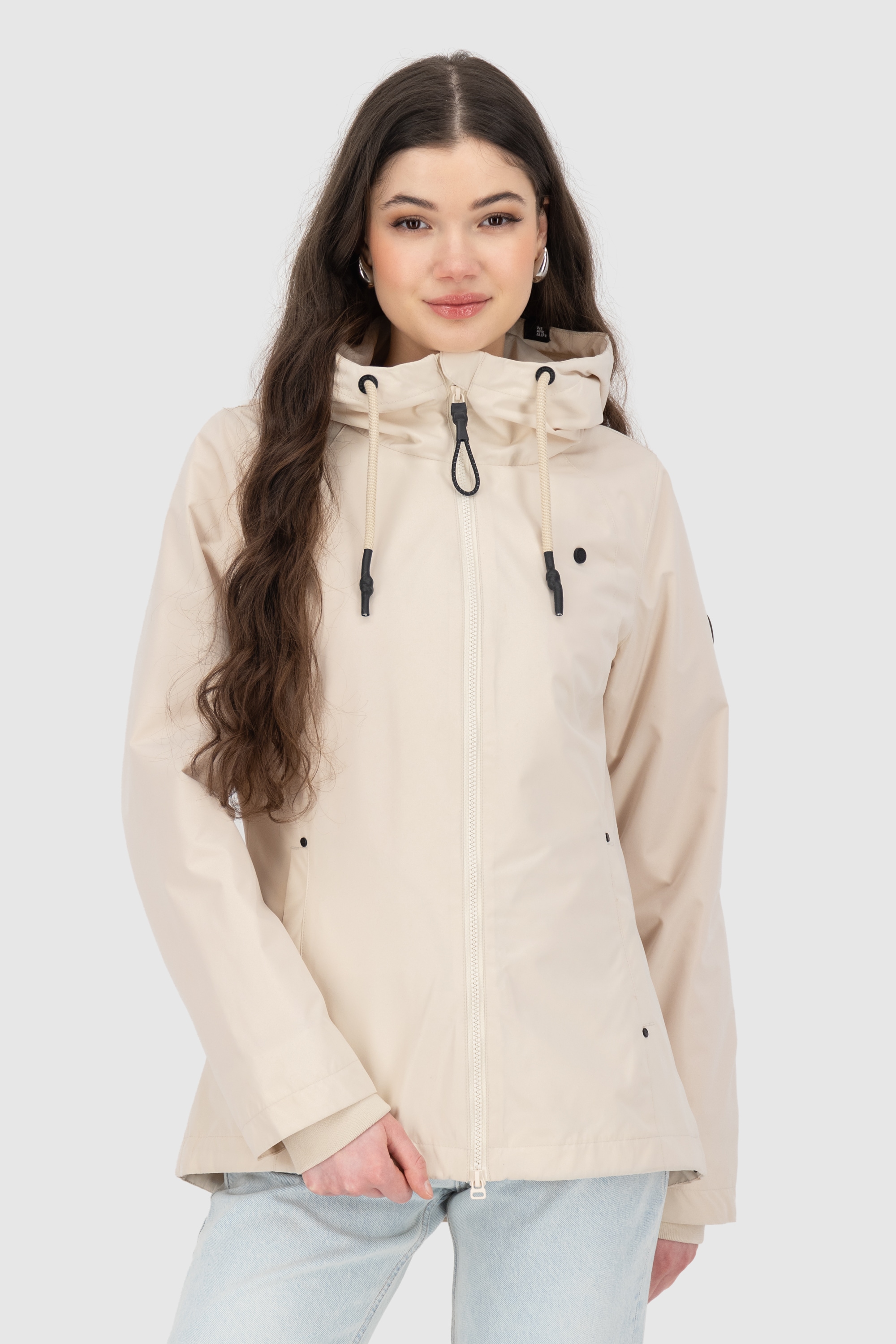 Alife & Kickin 1100000002199 "LilouAKA" mit Kapuze leichte, taillierte Übergangsjacke mit verstellbarer Kapuze