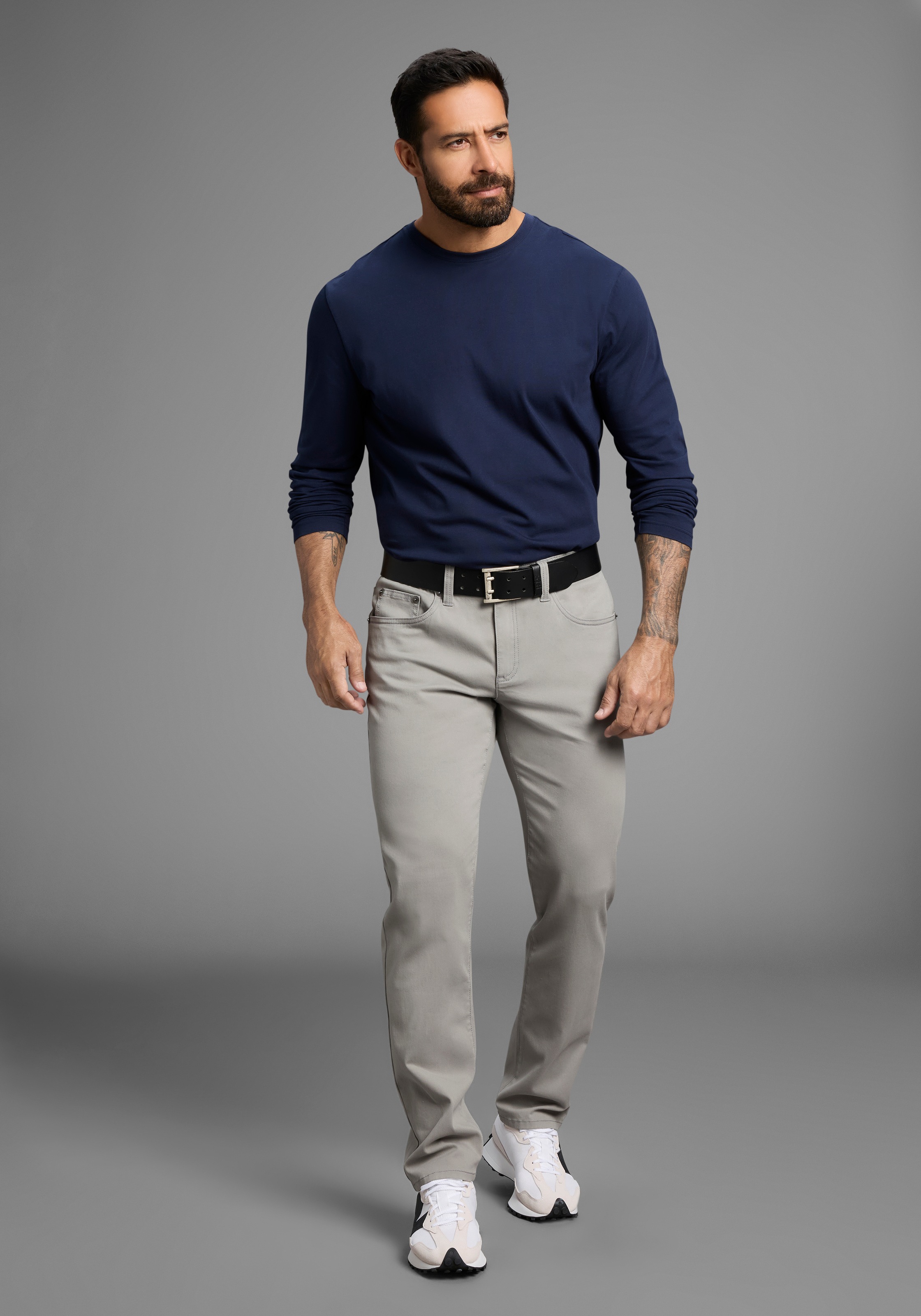 Man's World 5-Pocket Trousers Men's Gray 74 3