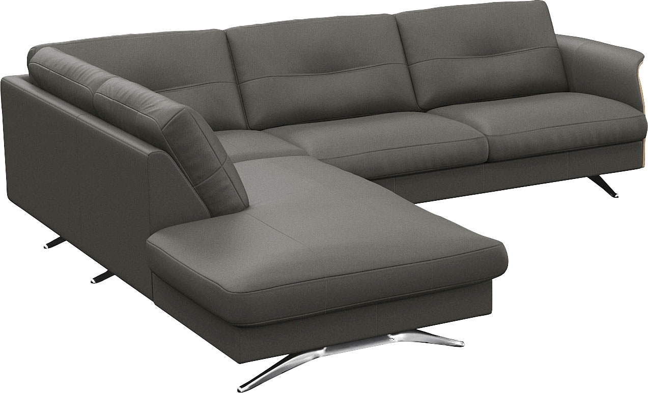 FLEXLUX Ecksofa »Glow, super bequem durch hochwertigem Sitzaufbau mit Federkern, L-Form«, Skandinavisches Design, In hochwertiger Verarbeitung