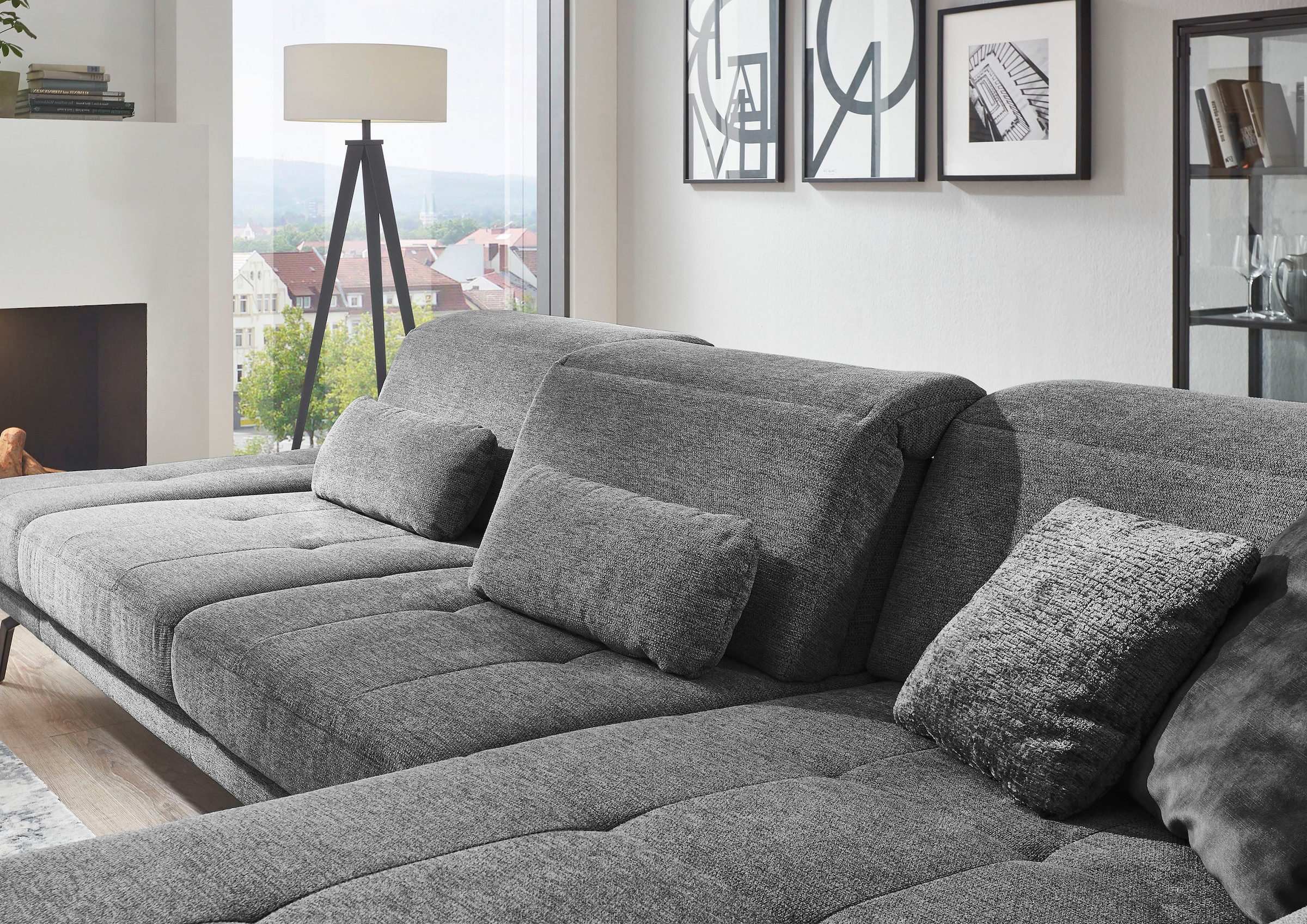 Die PlanBar Ecksofa »MP-IN20126 L-Form«, mit Kopfteilverstellung, optional Sitztiefen- & Armteilverstellung